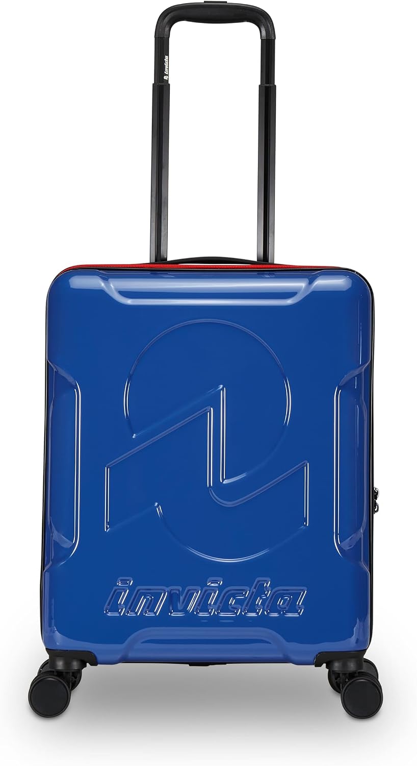 Detalle de Invicta Trolley Travel bagaglio a mano blu rigido con 4 ruote girevoli, 33 litri