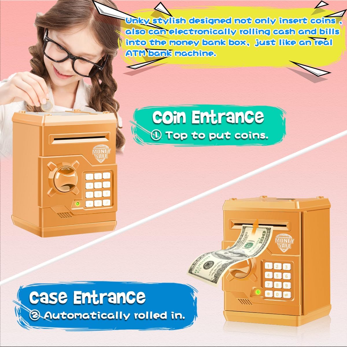 Detalle de Qwifyu Piggy Bank Electronic Safe