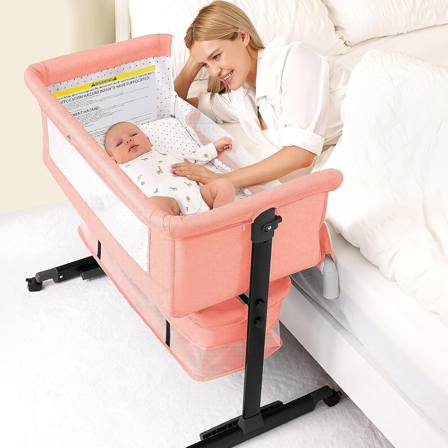 Thumbnail 5 de 3-in-1 Bedside Bassinet with Wheels