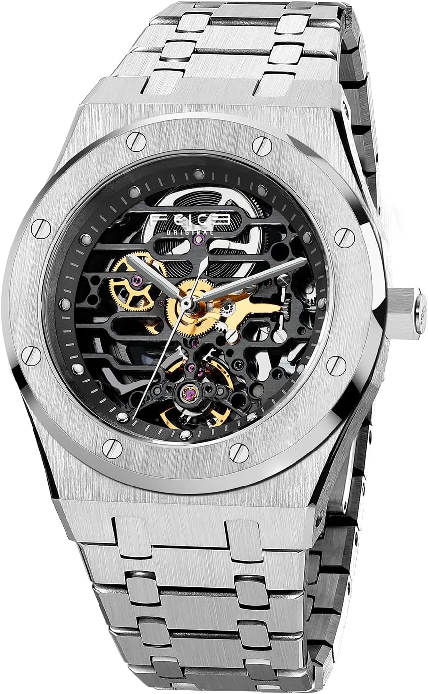 Detalle de FEICE Montre Mécanique Automatique Homme 42 mm Squelette