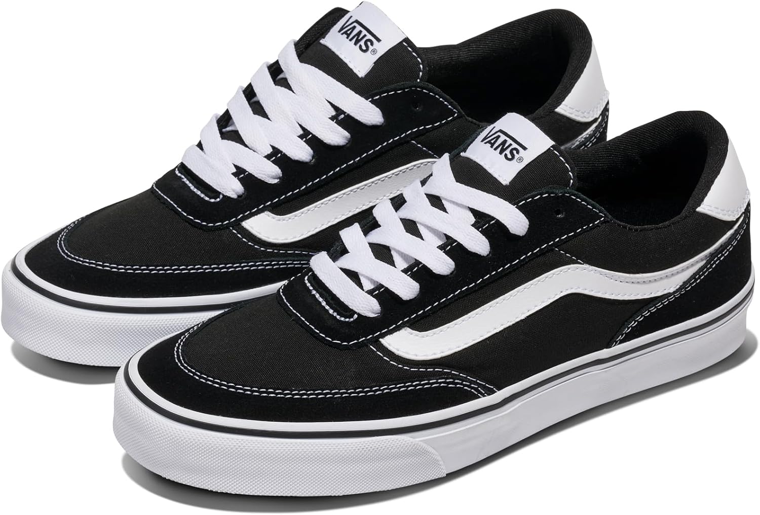 Detalle 2 de Vans Brooklyn LS Suede Canvas Black White 42