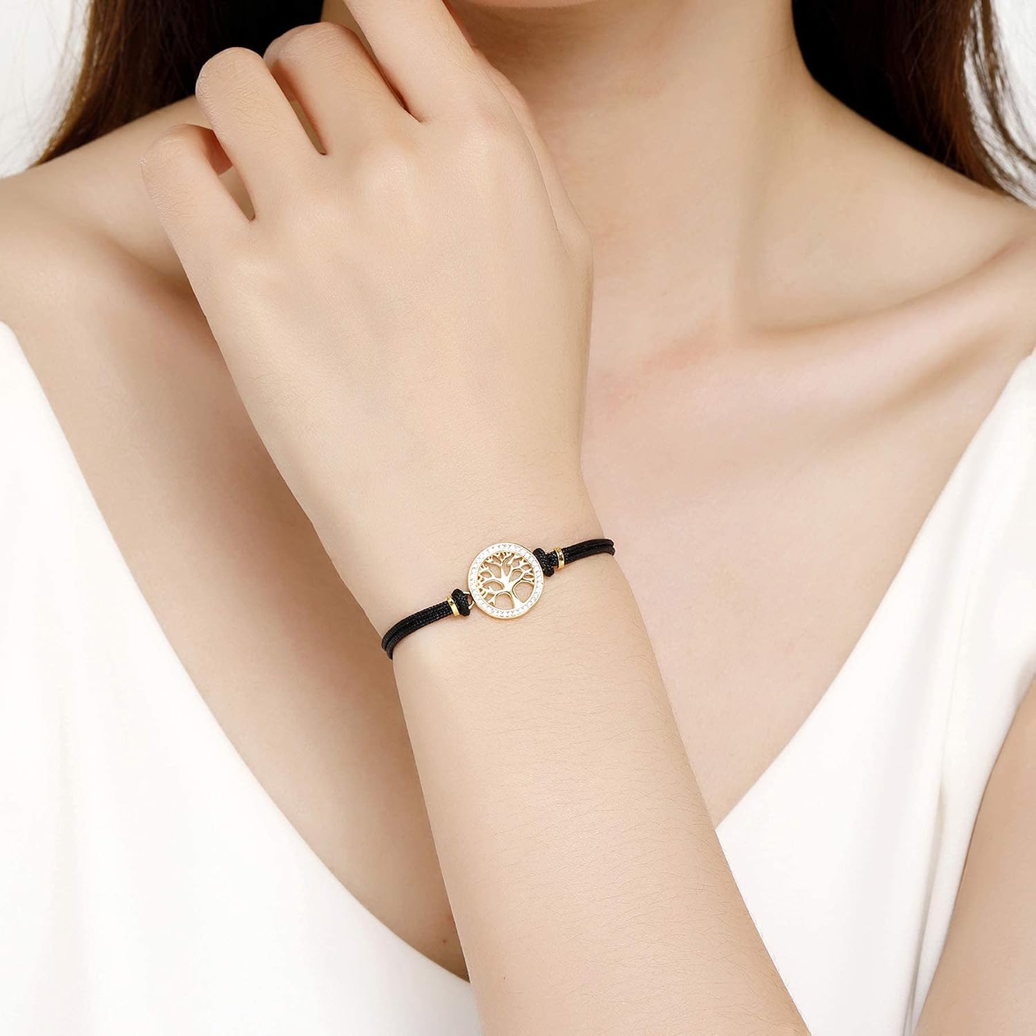 Thumbnail 1 de Jrêveinfini Lebensbaum-Armband aus Silber 925 (S925) für Damen & Mädchen – personalisierbar, verstellbar mit Geschenkbox
