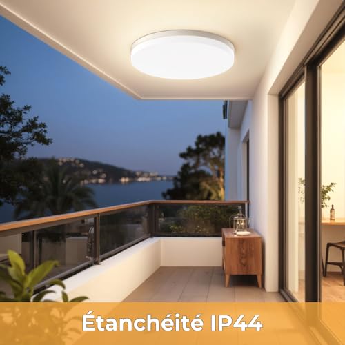 Thumbnail 3 de Kuwork Plafón LED de Techo 48W 4000K 4800LM IP44 Ø30cm: iluminación eficiente para cocina, baño y dormitorio