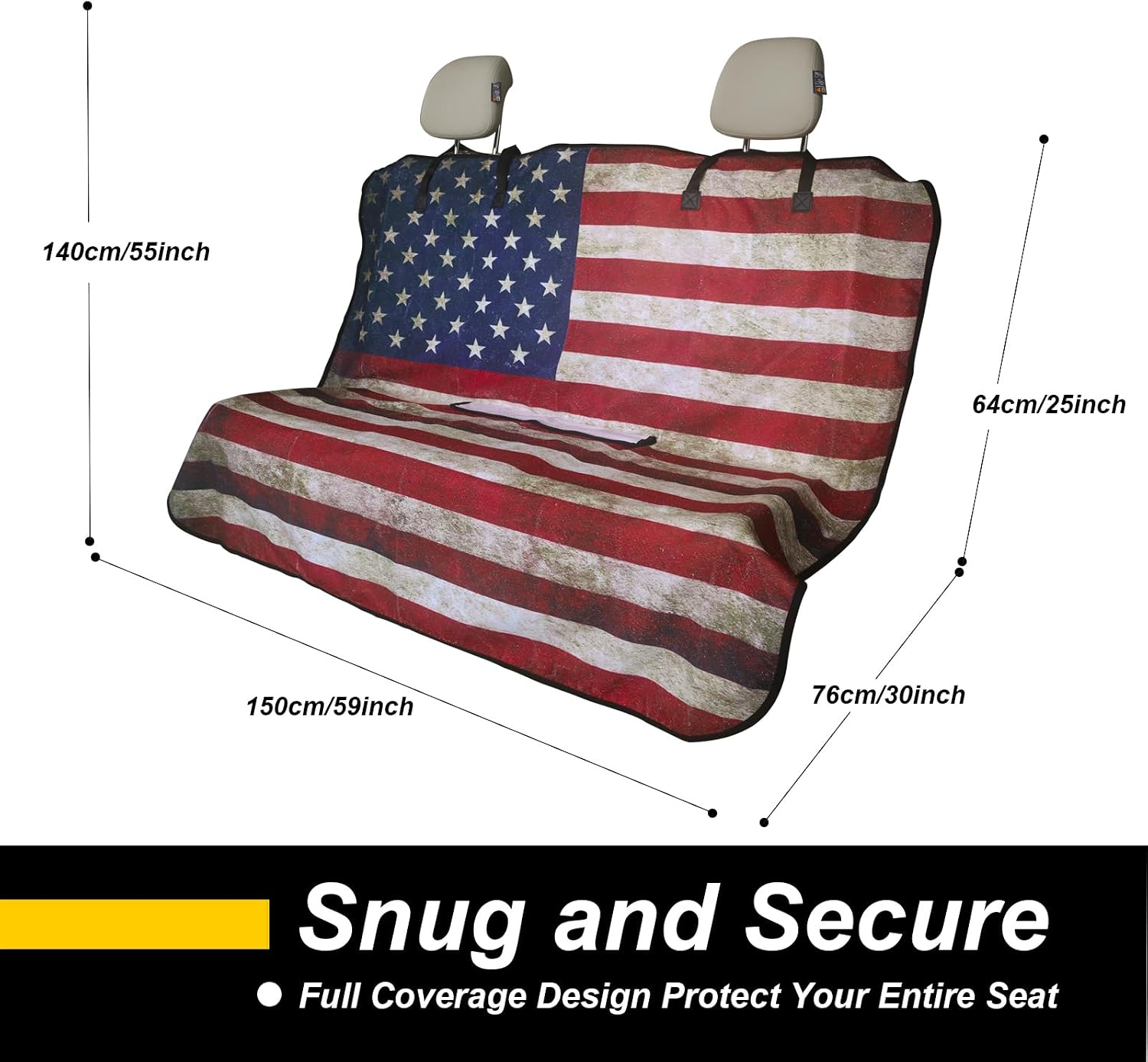 Detalle 2 de LoyaGour Back Seat Cover Waterproof Car Backseat Protector ๐บ๐ธ๐ป