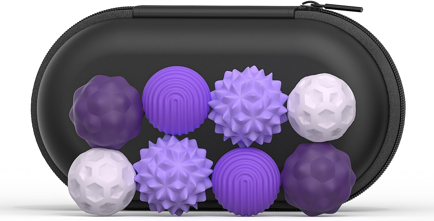 Detalle 2 de Bambebe 8PCS Silicone Magnetic Balls – A Thoughtful, Textured Fidget Set for Focus and Calm