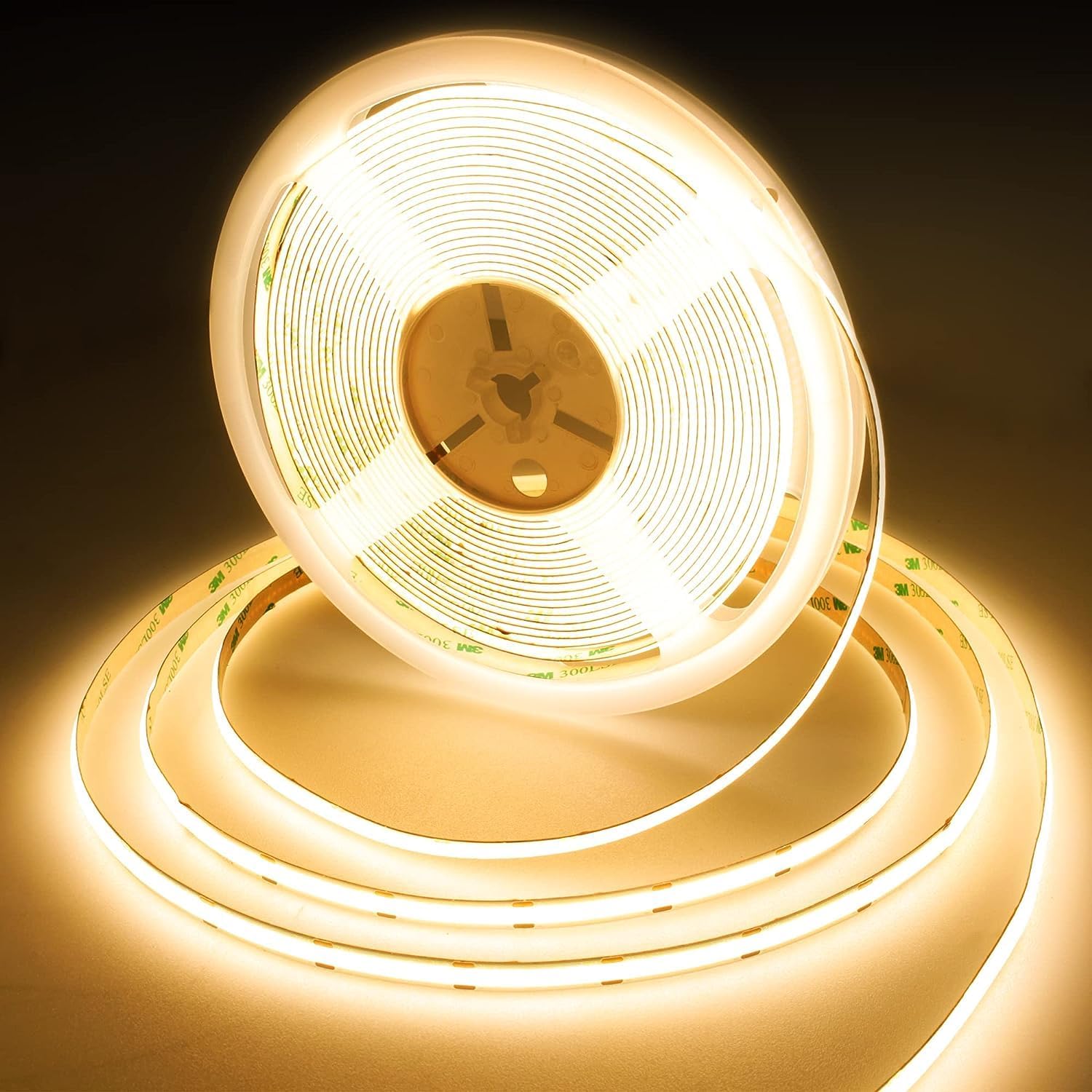 Detalle de BERIXDEEP COB LED Strip 20m with 480 LEDs/m, 24V, 3000K – Warm White, Dimmable