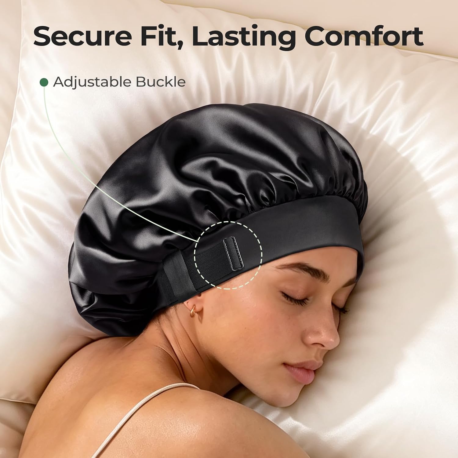 Detalle de Umisleep Silk Sleep Bonnet, 22 Momme