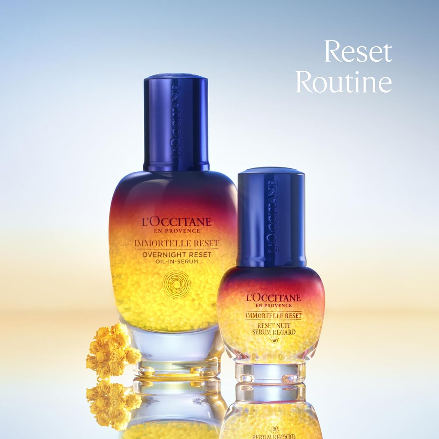 Detalle 2 de L'OCCITANE Siero Occhi Immortelle Reset Nuit – 15 ml: rigenera il contorno occhi durante la notte
