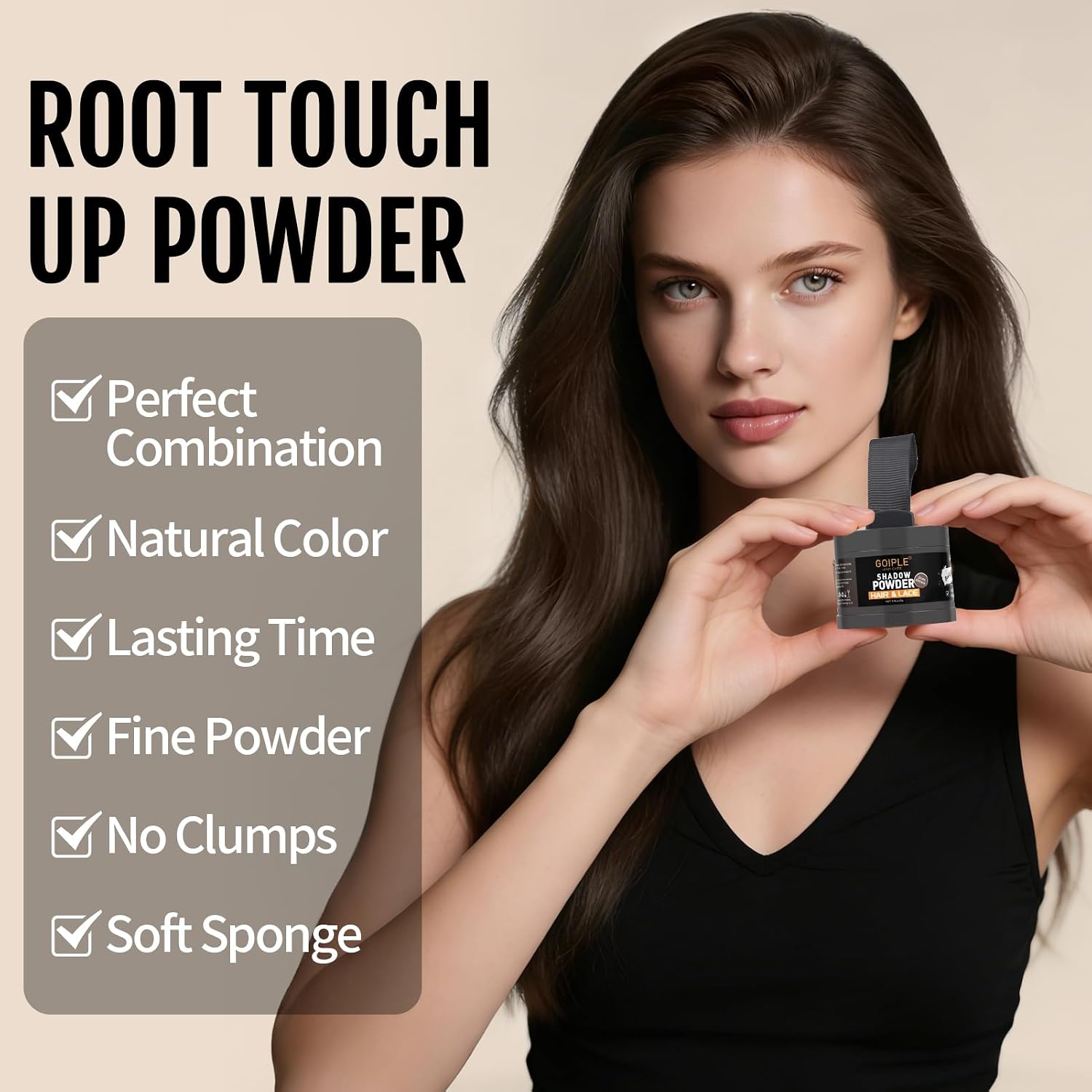 Detalle de lockmio Root Cover Up Powder, Dark Brown Hairline Touch-Up, 2-Pack