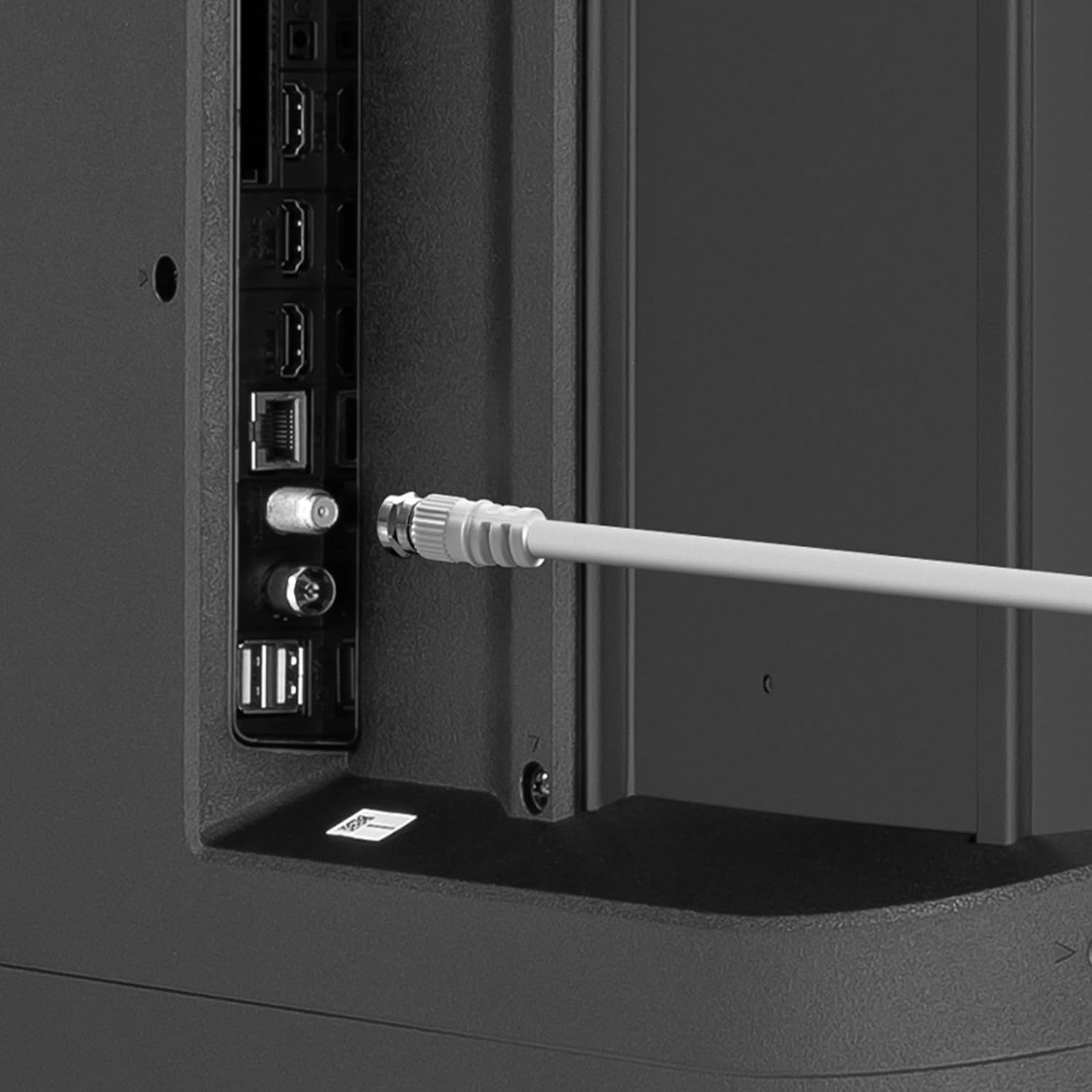 Detalle de TechniSat COAXSAT 2150 – 10 m SAT TV Antennenkabel (Koaxial Kabel HDTV, DVB-S/S2, Radio DAB) in Weiß