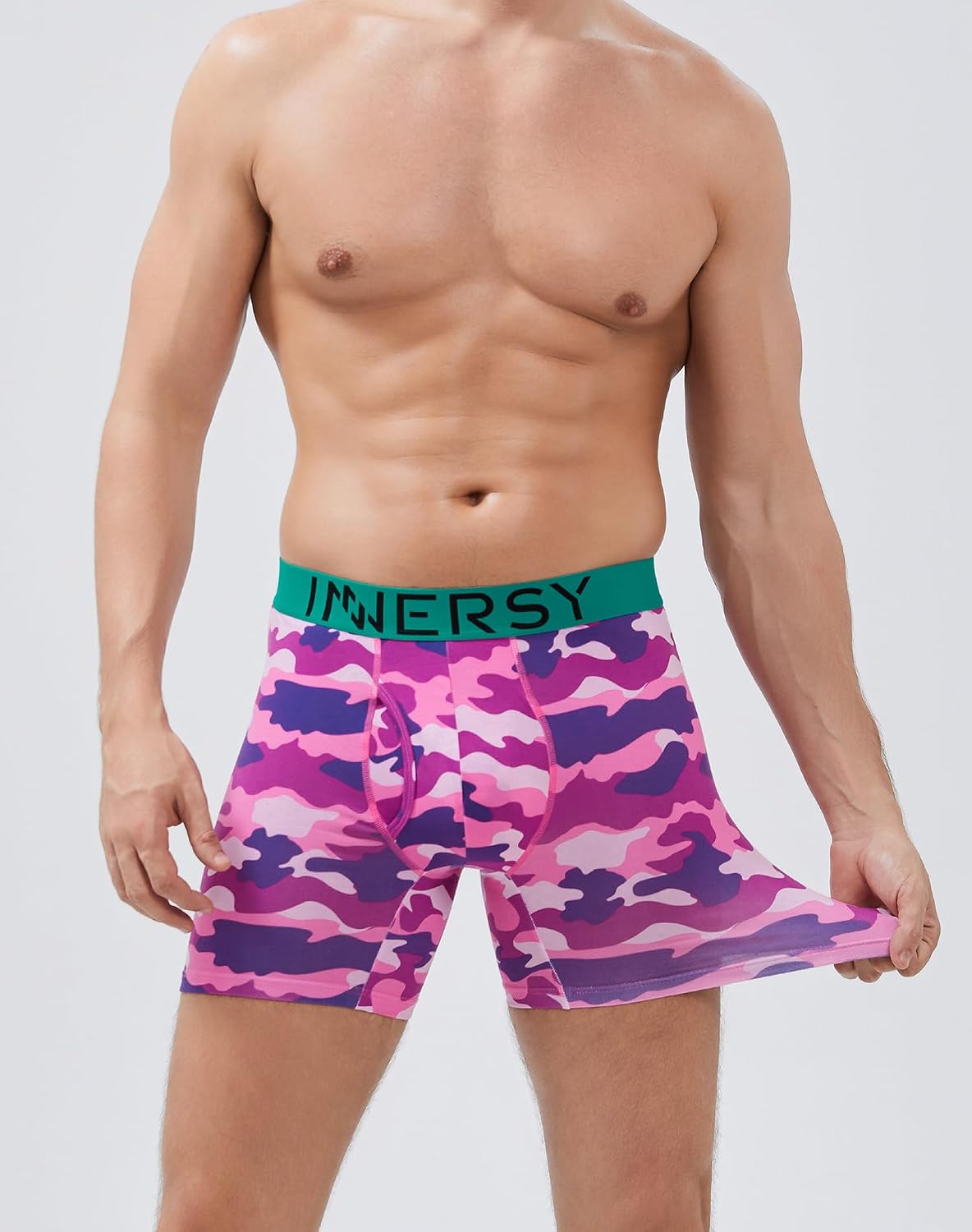 Detalle 2 de INNERSY Men’s Boxers Shorts Multipack (Cotton, Fly, Pack of 4)