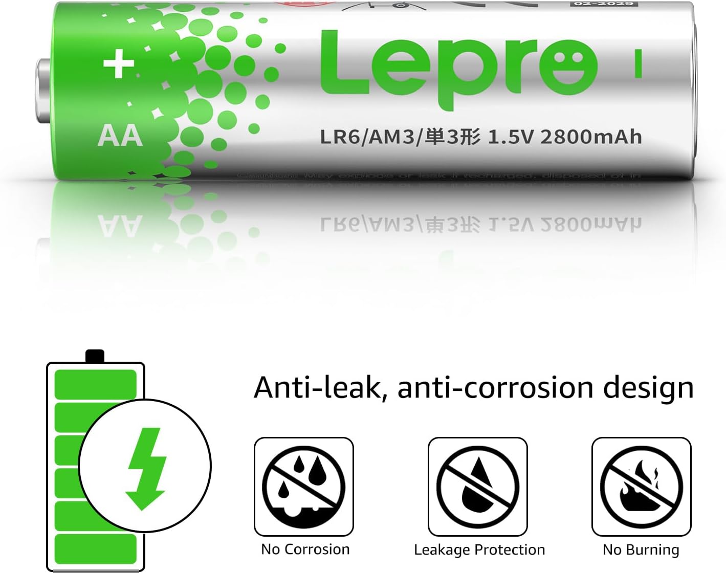 Thumbnail 2 de Lepro AA & AAA Batteries 24 Pack: High Capacity, Leakproof Alkaline Power