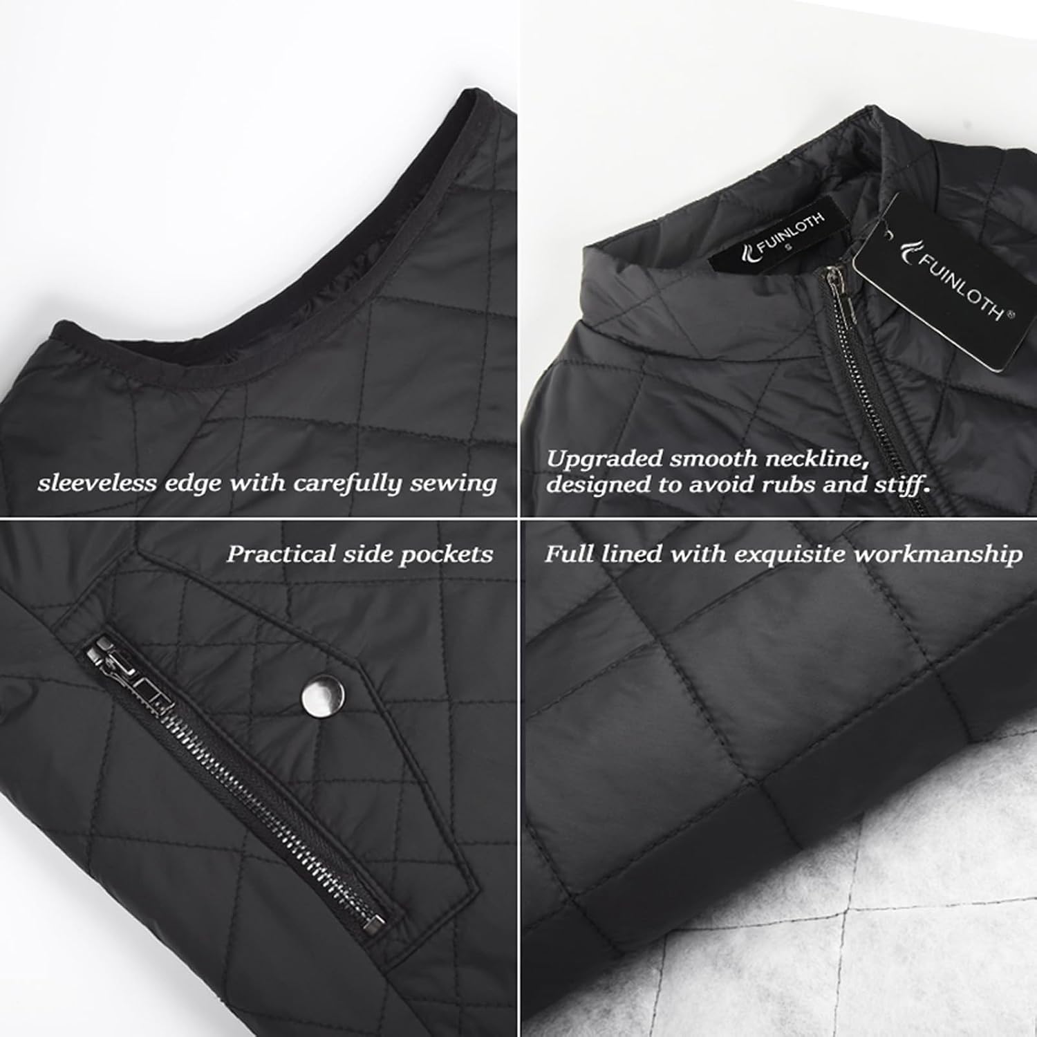 Thumbnail 5 de Fuinloth Quilted Vest Lightweight Padded Gilet