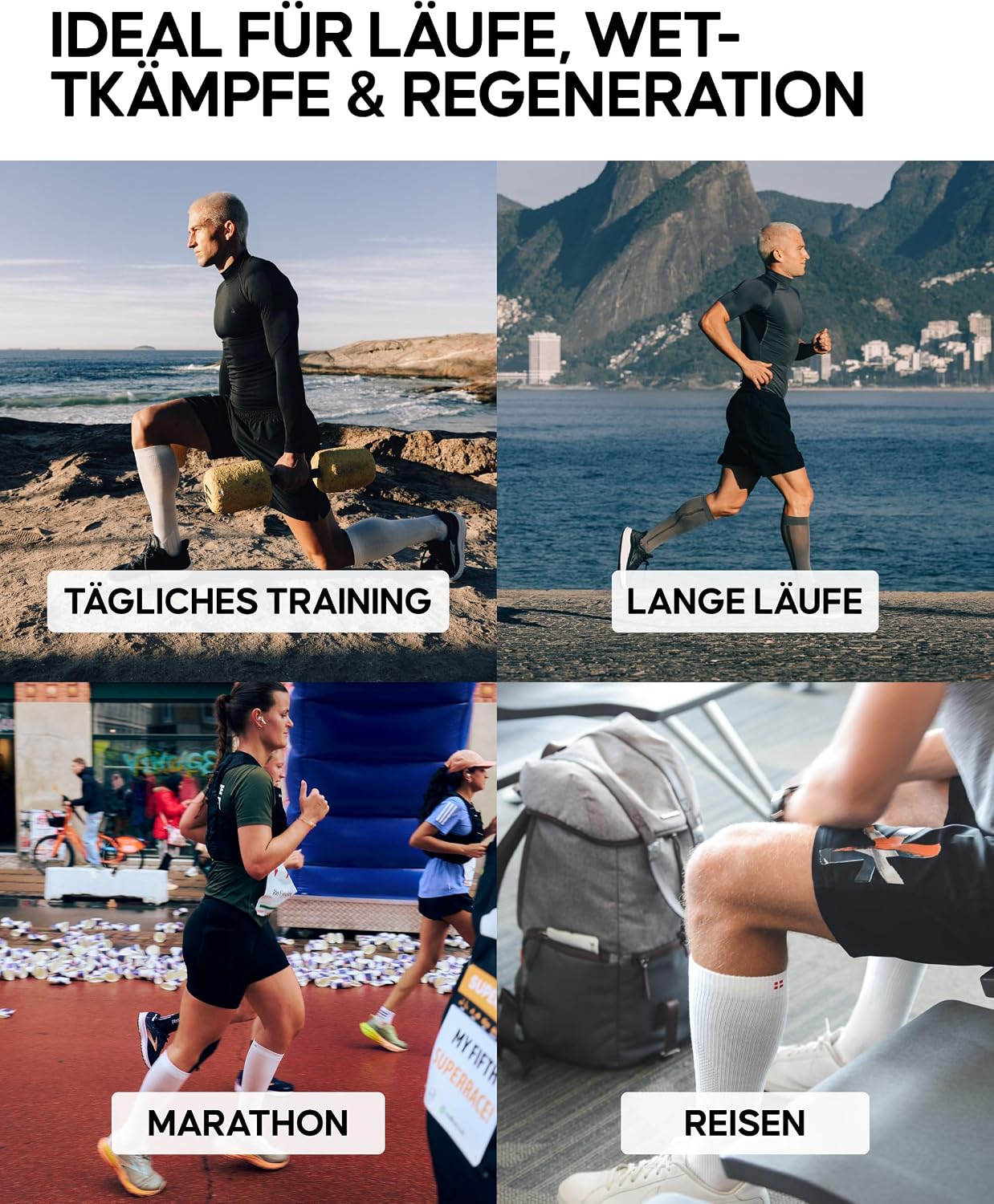 Detalle 2 de DANISH ENDURANCE 2 Paar Kompressionsstrümpfe 21-26 mmHg