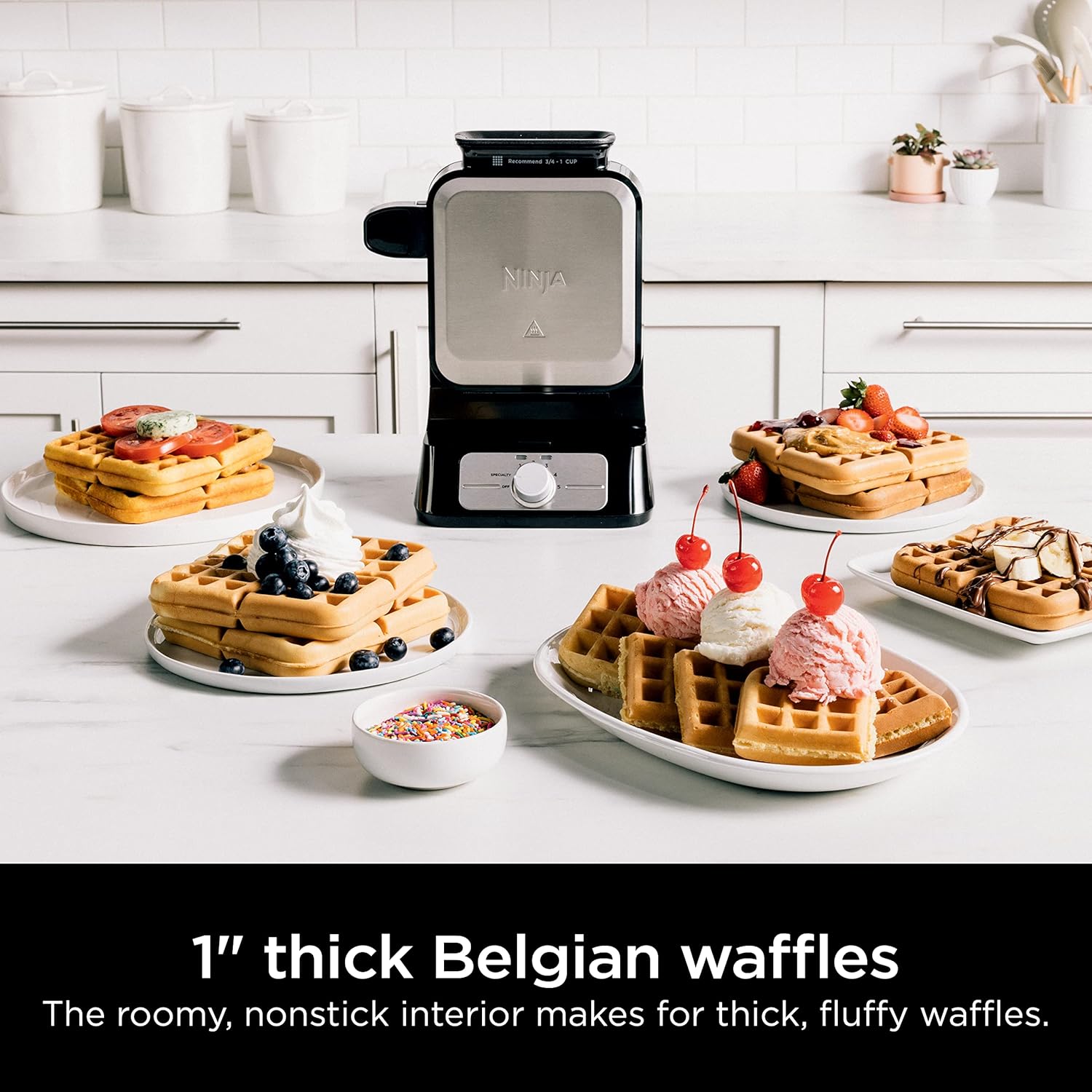 Thumbnail 3 de Ninja BW1001 Belgian Waffle Maker 1-inch 🧇