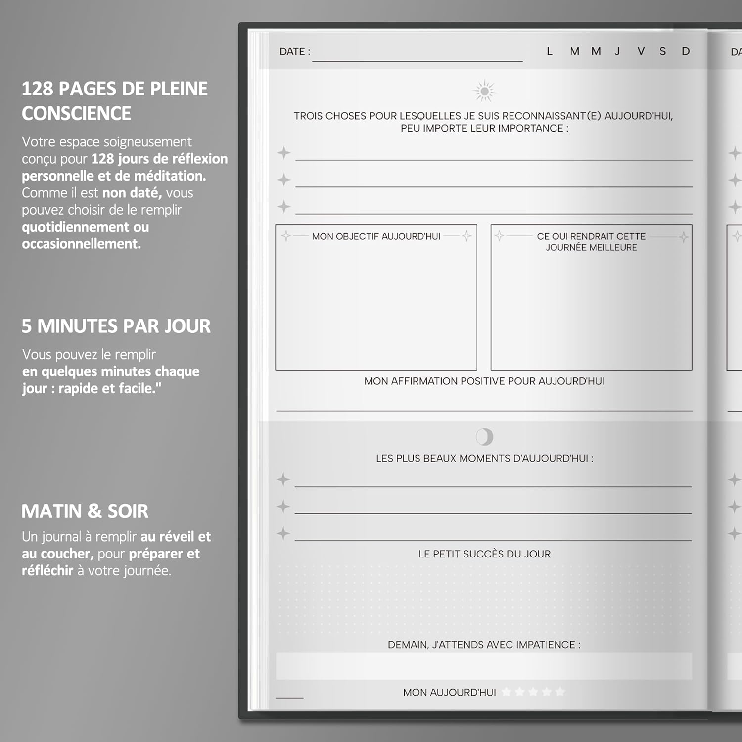 Thumbnail 3 de BIROYAL A5 Journal de gratitude 128 pages 📔