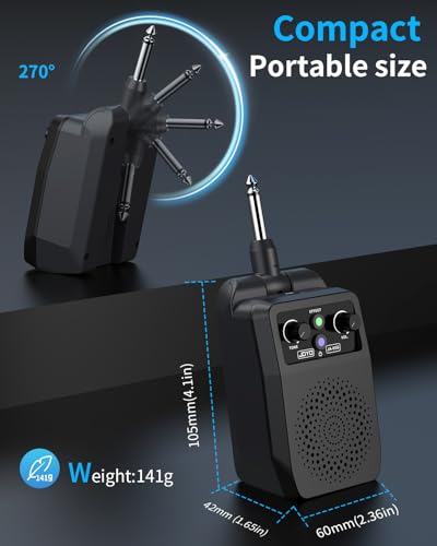 Thumbnail 6 de JOYO JA-05G Mini Amplificateur Guitare Électrique 5W – Bluetooth, 4 Effets Intégrés et Rechargeable