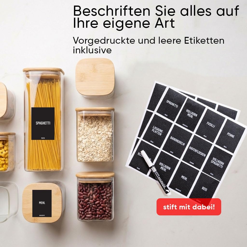 Thumbnail 2 de Deco haus Vorratsgläser mit Deckel 6er Set