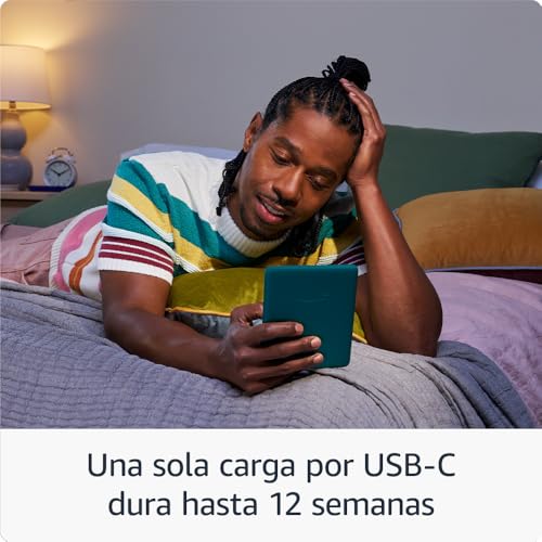 Detalle de Amazon Kindle Paperwhite (última generación) – Verde jade, 16 GB, con publicidad