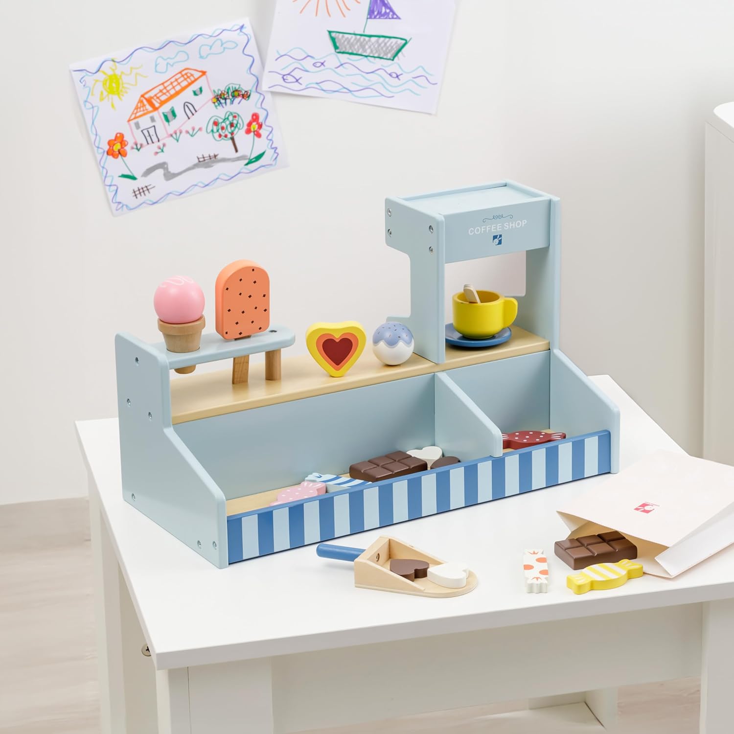 Detalle 2 de Baroni Toys Caffetteria Montessori 41x19x25 cm