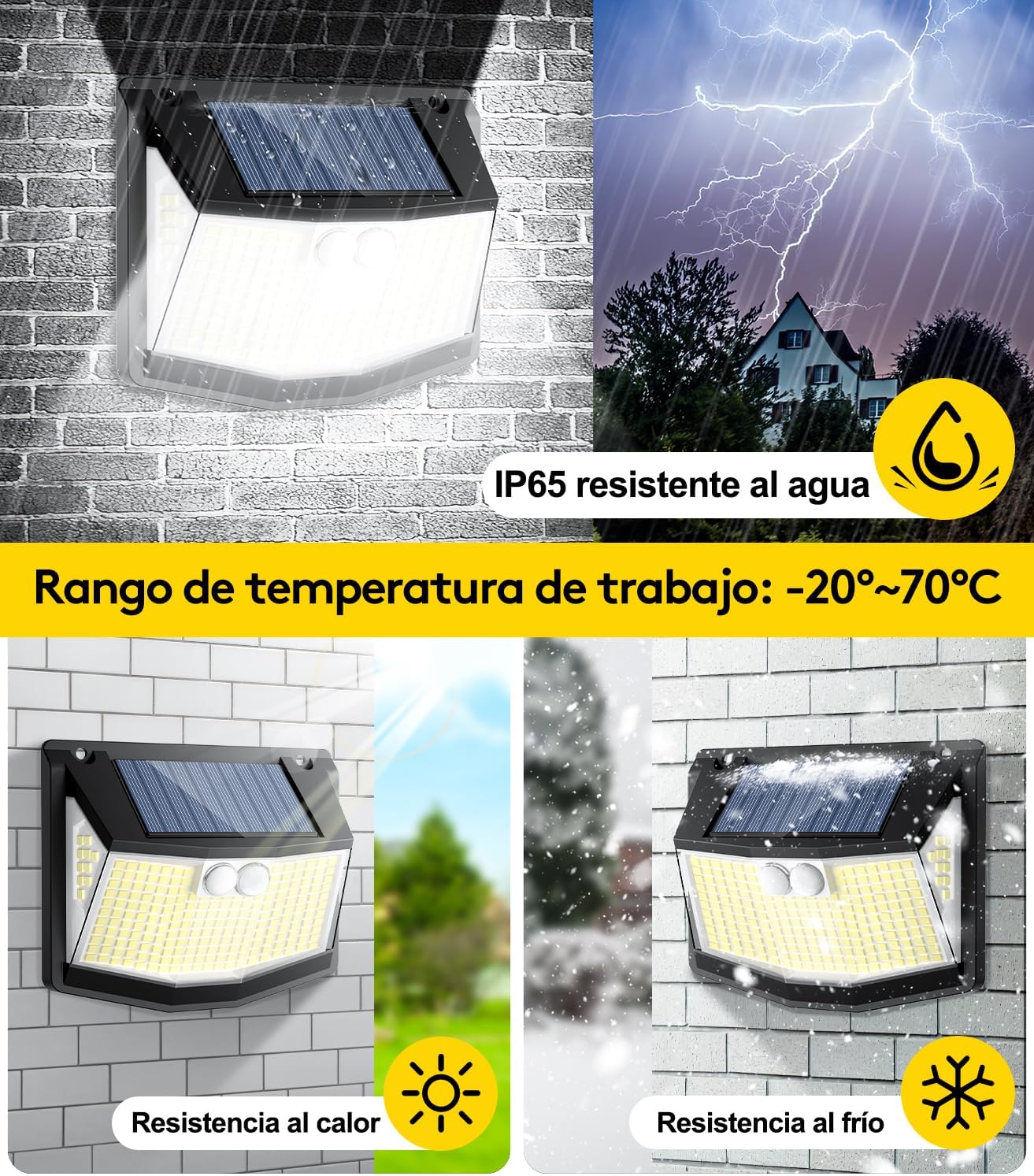 Detalle 2 de Luz Exterior Solar 248 LED 4 unidades