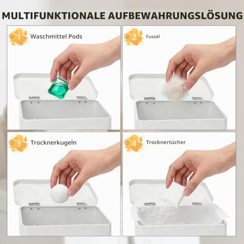 Thumbnail 6 de GHWMYD Magnetischer Flusenbehälter 19x9x26,5 cm – Ordnung in der Waschküche