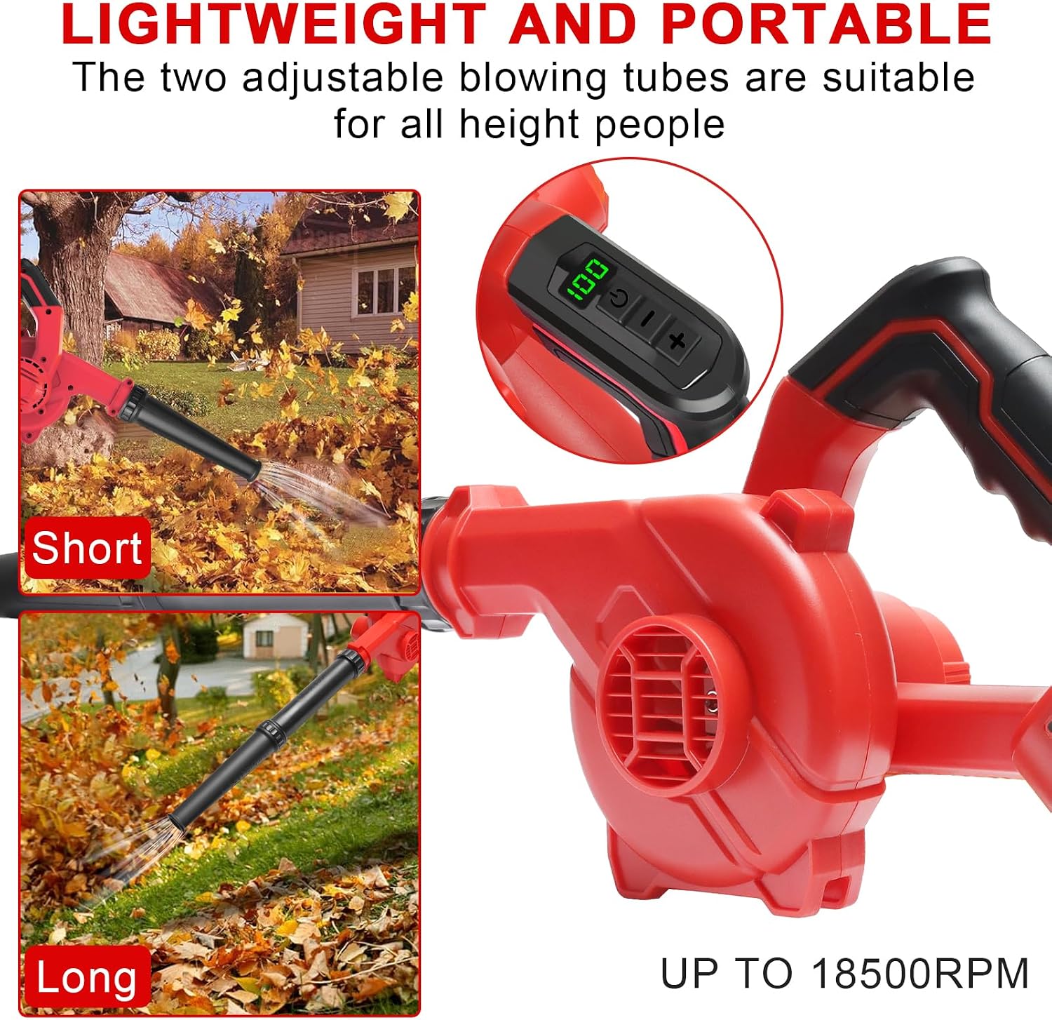 Detalle 2 de Cordless Leaf Blower for Milwaukee 18V M18 Battery – Tool Only
