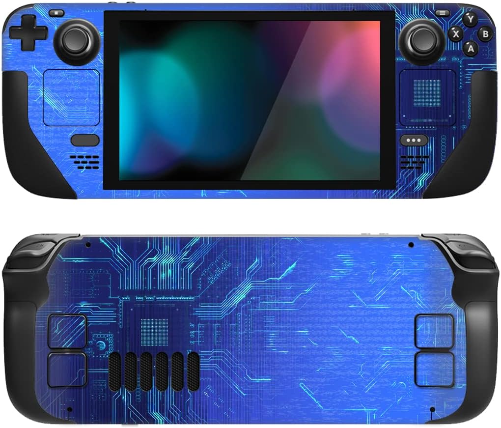 Detalle de PlayVital Full Set Protective Skin Decal for Steam Deck LCD/OLED – Blue Light Graphic