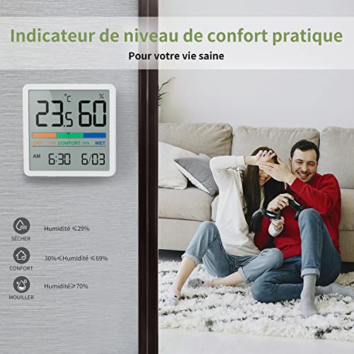 Thumbnail 4 de NOKLEAD Hygromètre Intérieur et Thermomètre Numérique — Grand écran et lecture claire