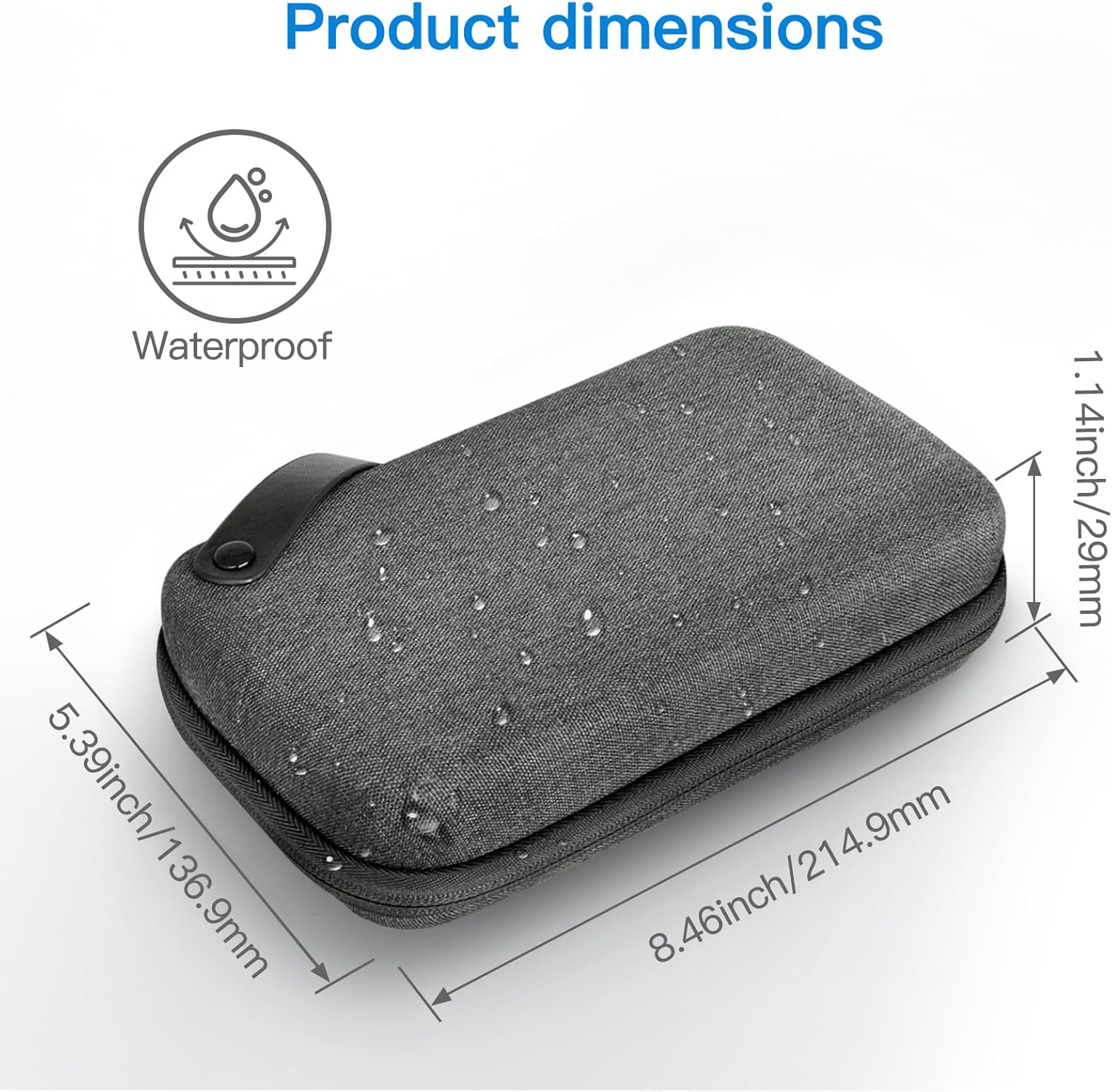 Detalle de JETech Reise Zubehör Organizer Tasche – Große Kapazität, wasserbeständig, stoßfest