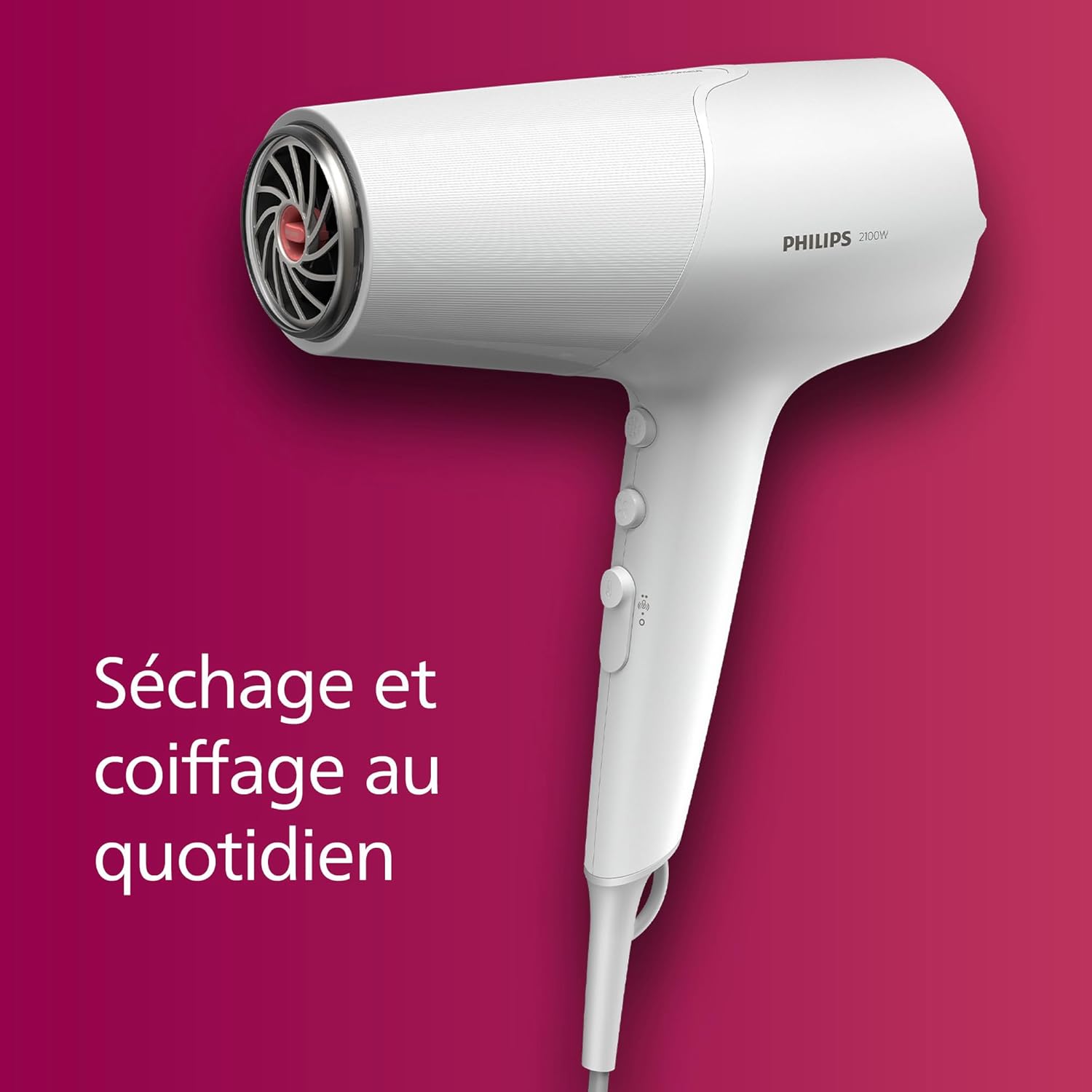 Thumbnail 5 de Sèche-cheveux Philips 5000 Series, 2100 W, blanc ⚡