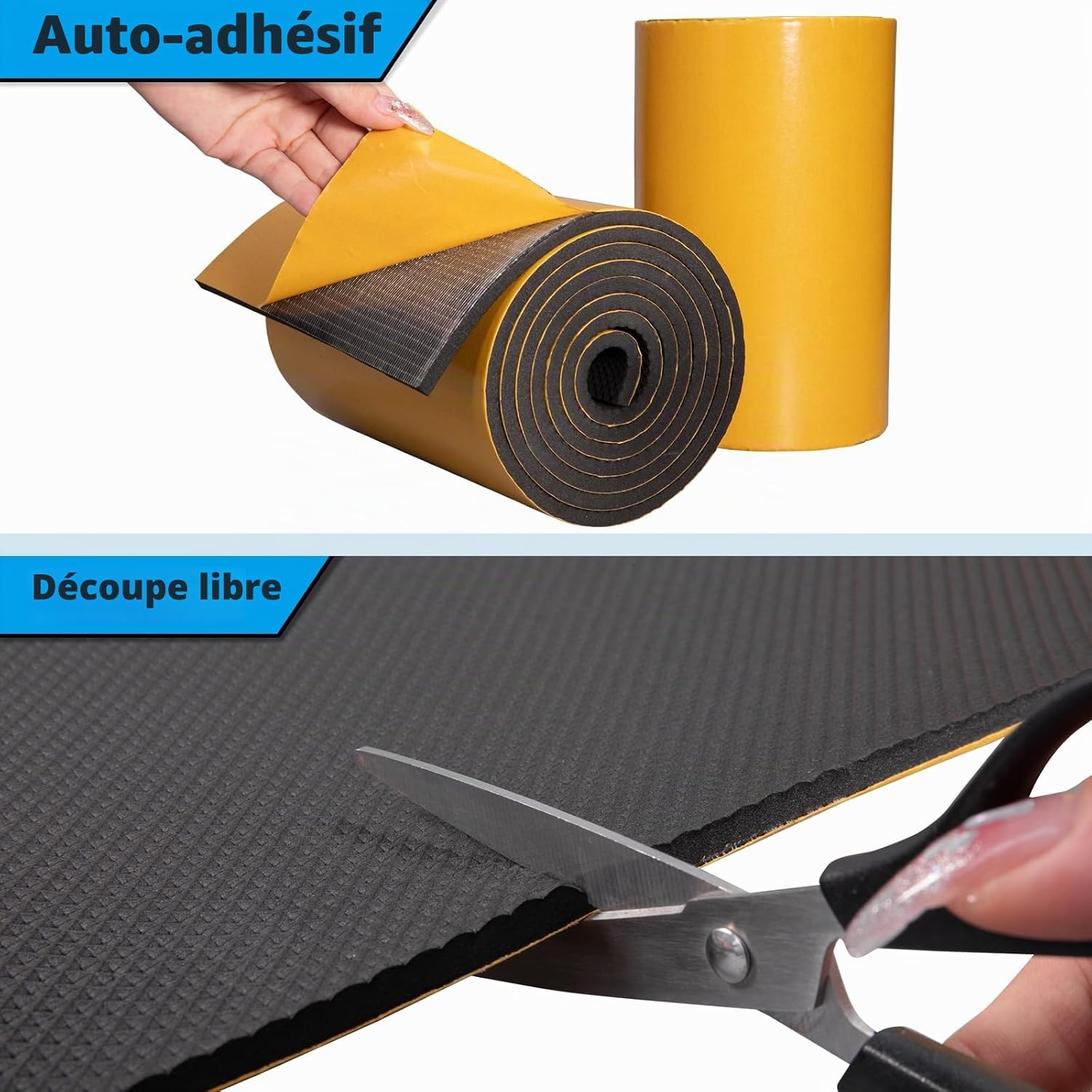 Detalle 2 de Spurtar AEX003164D garagewandbescherming, zelfklevend EVA-schuim, zwart