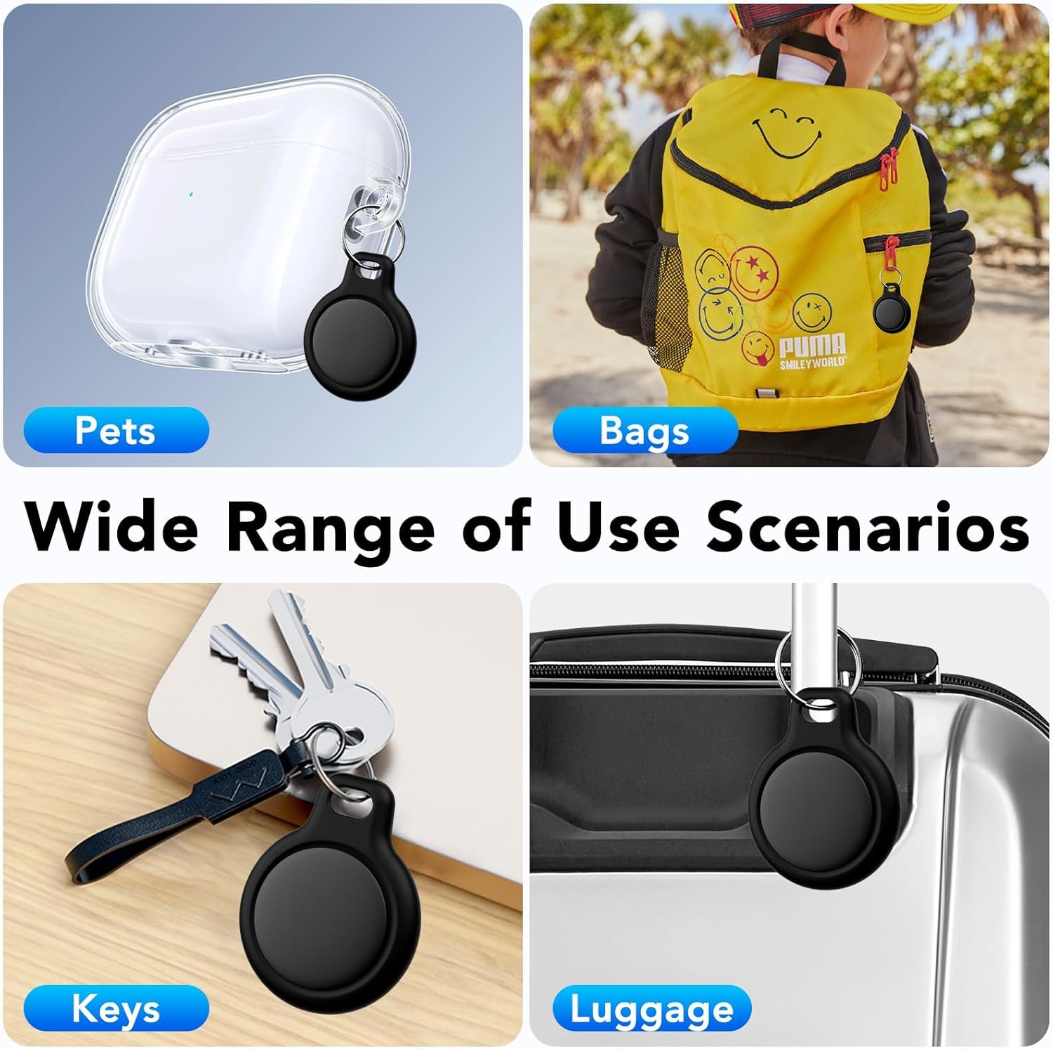 Thumbnail 5 de Smart Air Traceur Tag (lot de 4) compatible Apple Localiser iOS — bip jusqu’à 100 dB, IP68, pile remplaçable