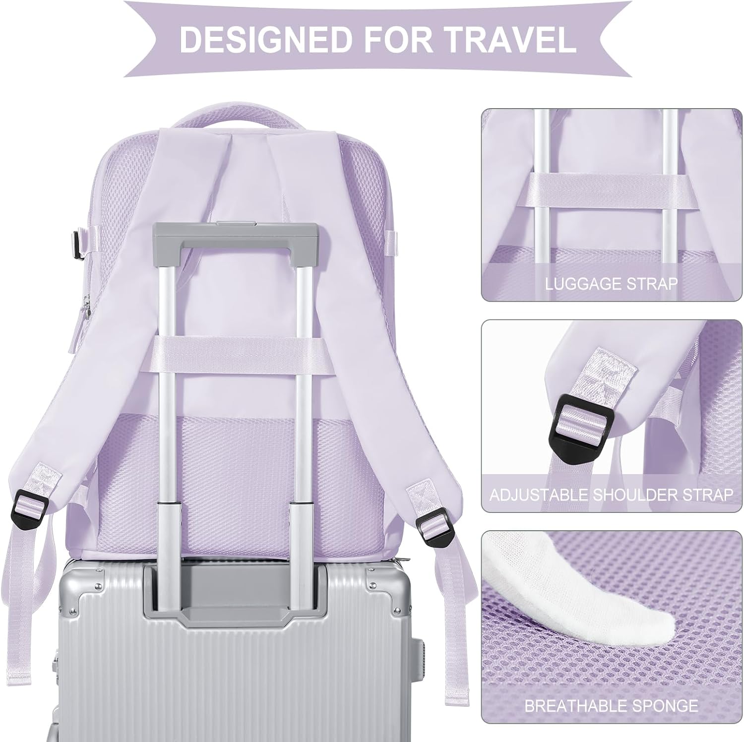 Thumbnail 6 de coowoz Large Travel Backpack 15.6 Inch