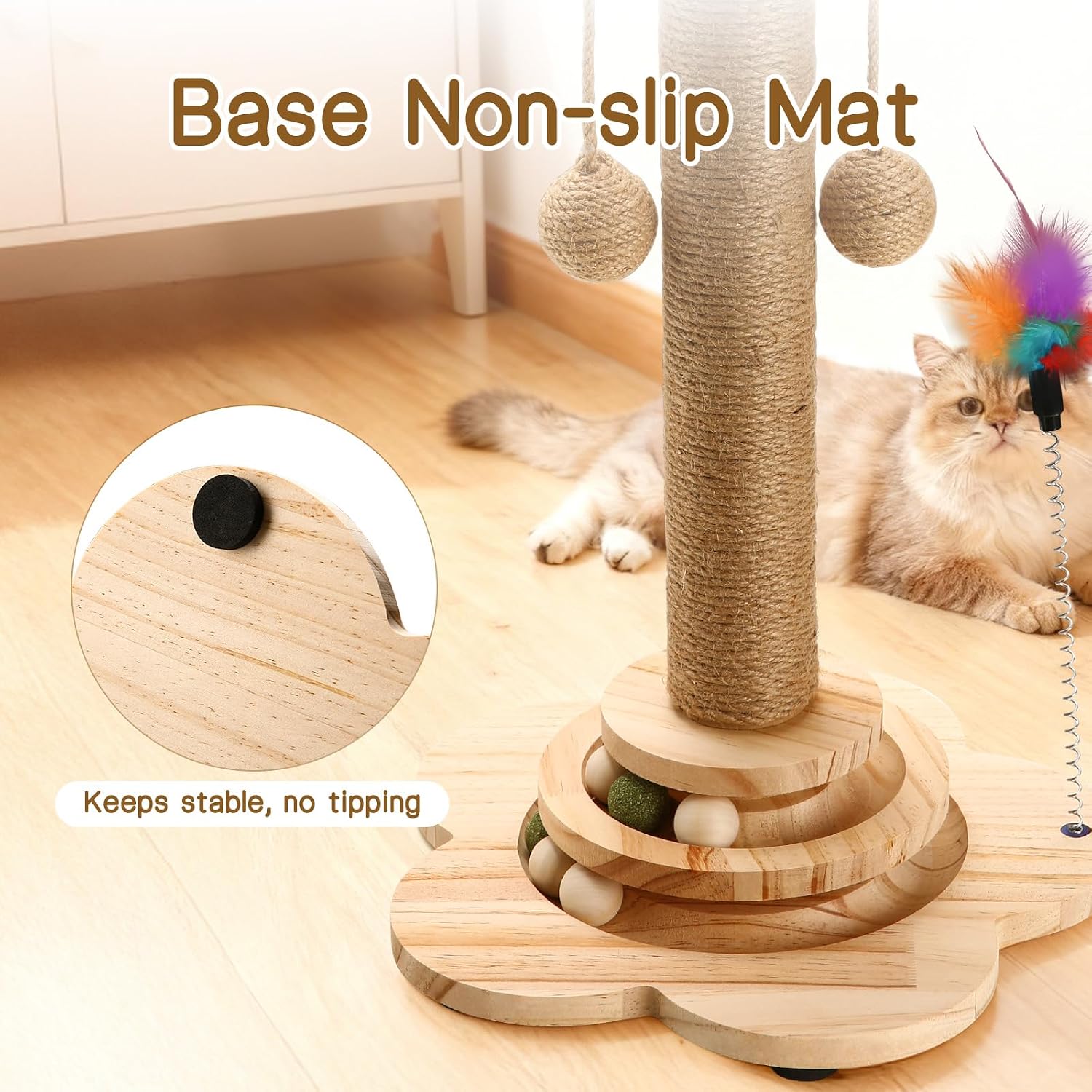 Thumbnail 3 de Treeboy Cat Scratching Post 50cm