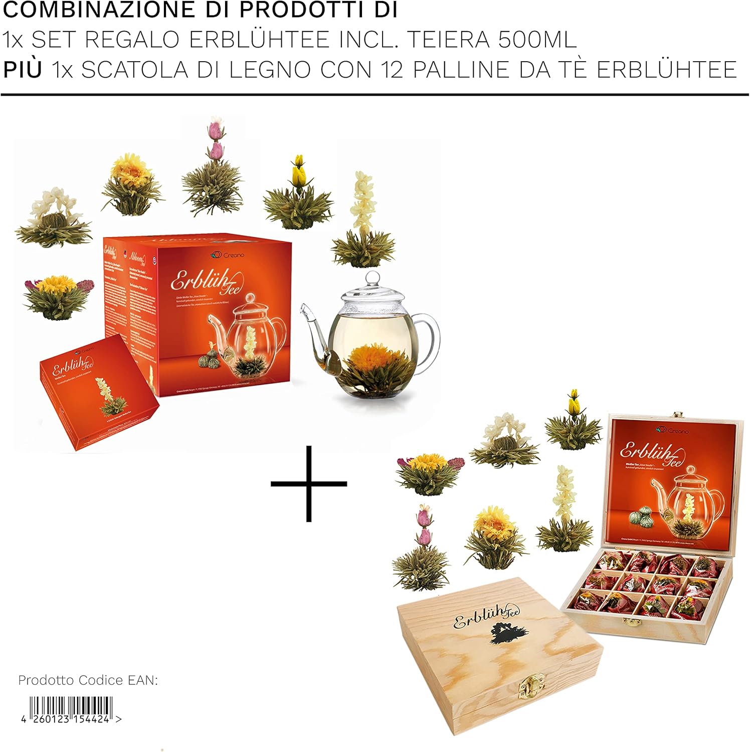 Thumbnail 1 de Creano Set 500 ml fiori di tè 🍵