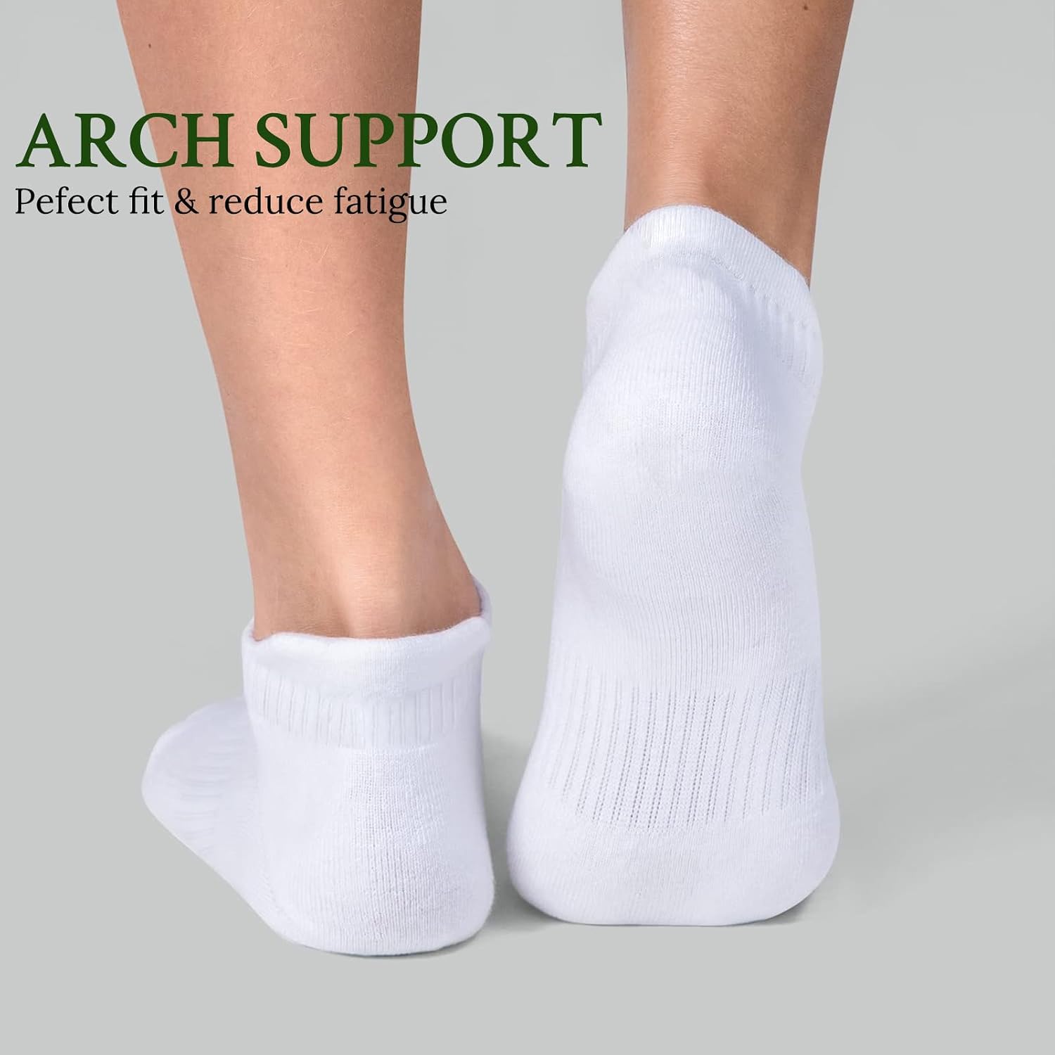 Detalle de Wamicu 10 Pares Calcetines Tobilleros Hombre – Algodón Transpirable para Verano (Talla 43-46)