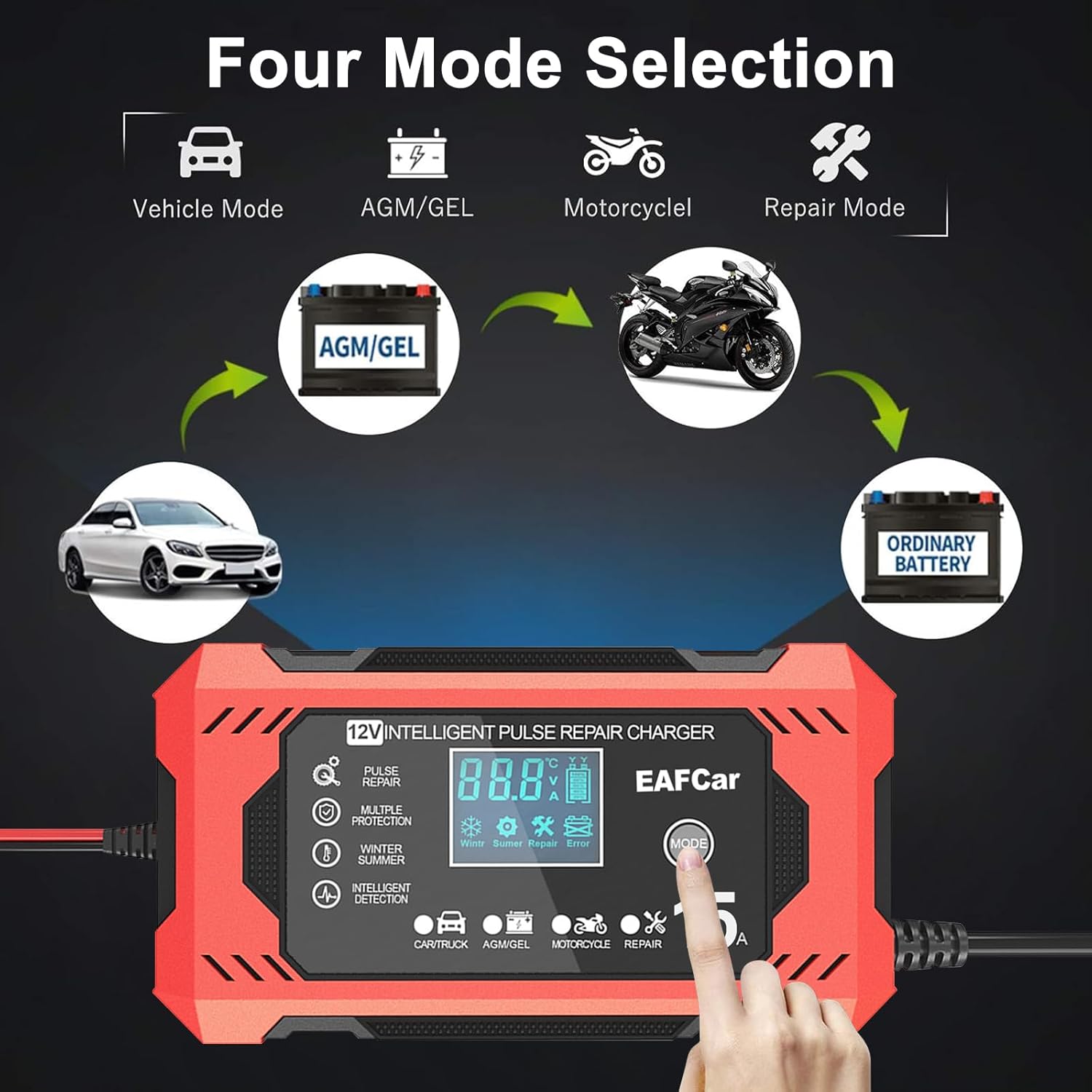 Thumbnail 4 de EAFCar 15Amp 12V Car Battery Charger