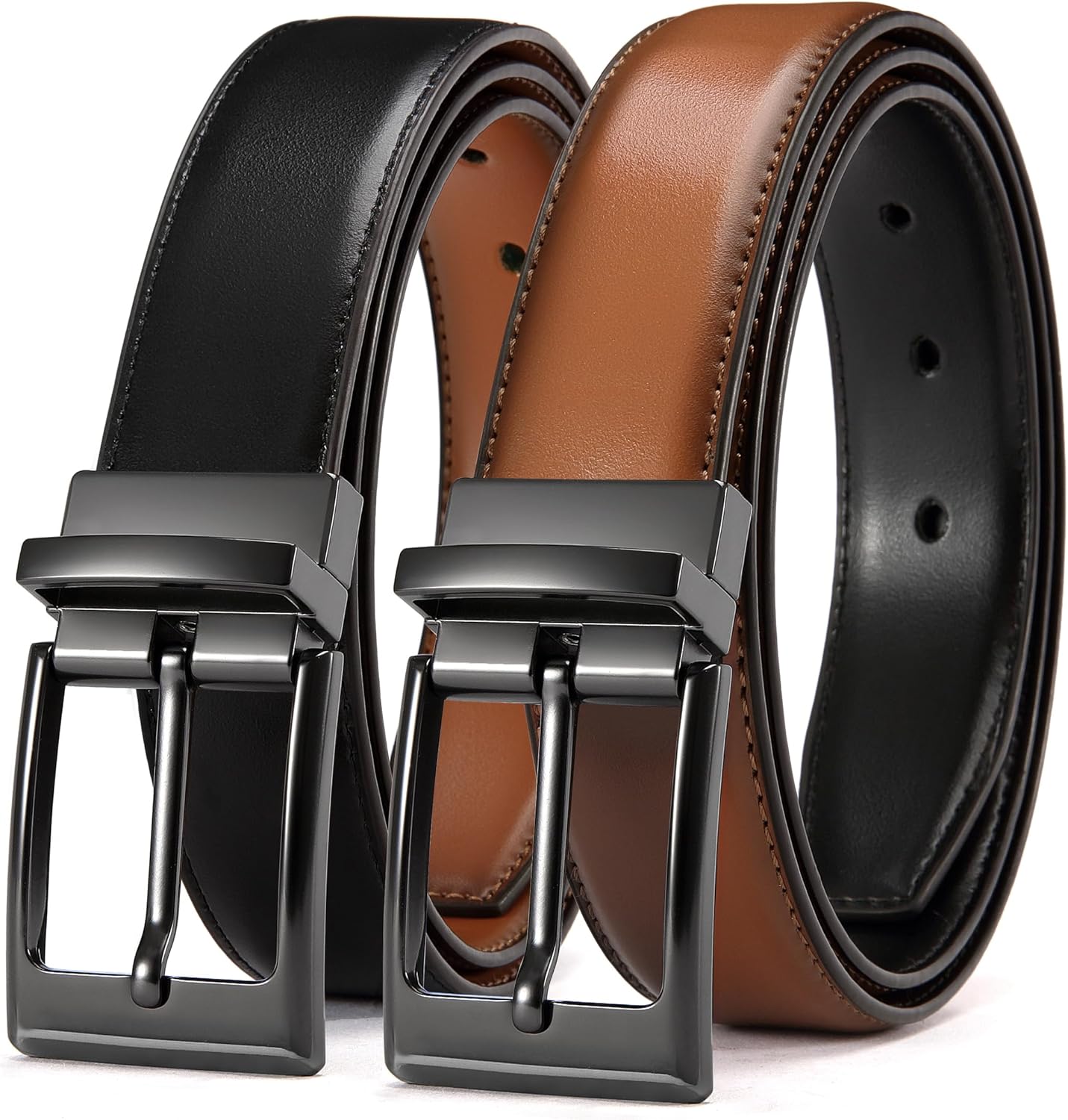 Detalle de CHAOREN Reversible Leather Dress Belt 1.25" ๐