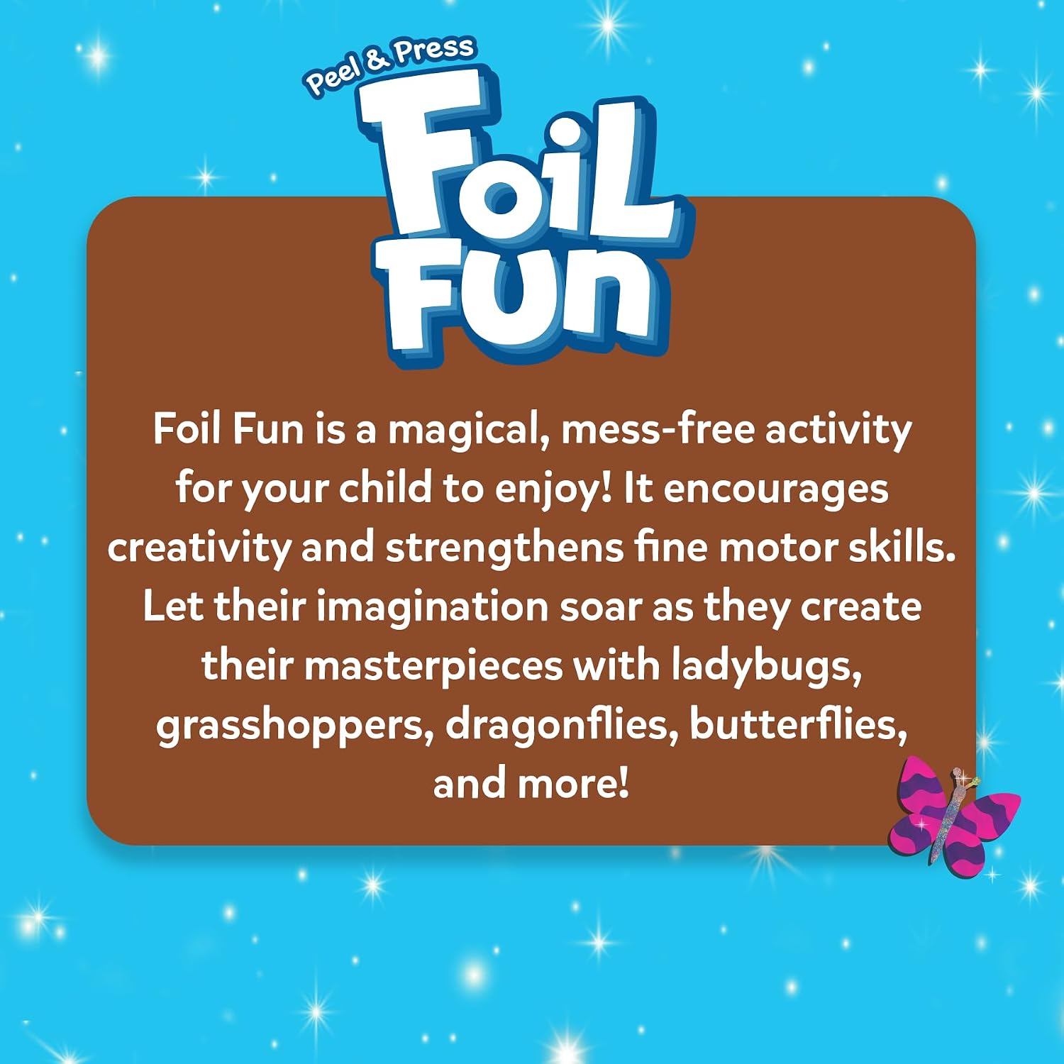 Thumbnail 6 de Skillmatics Foil Fun Bugs & Butterflies 100 sheets