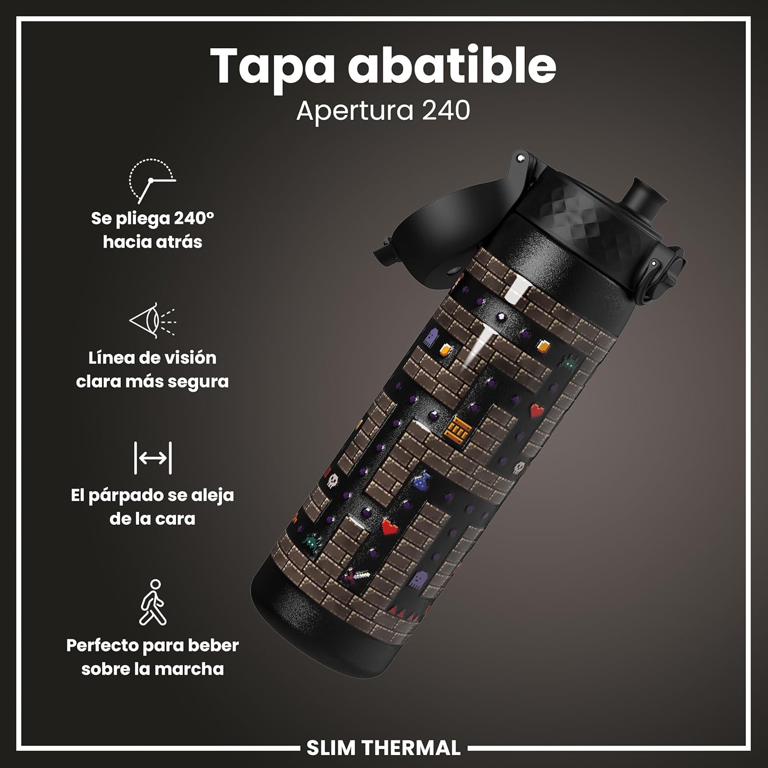 Detalle 2 de ION8 Botella Agua Inoxidable Térmica 500ml 🚰 A prueba de fugas