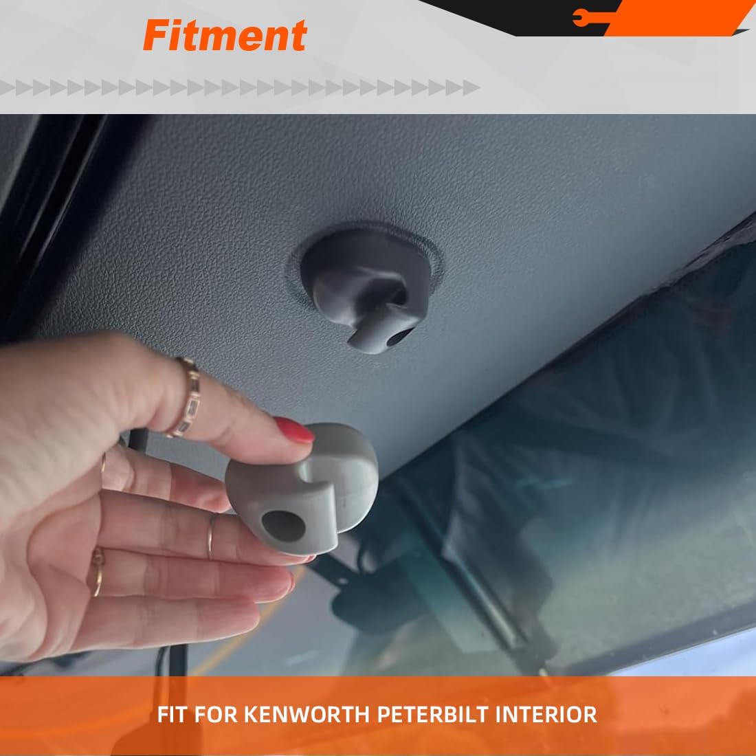 Thumbnail 1 de FV S16-1023-661 Sun Visor Clip Pair for Kenworth Peterbilt