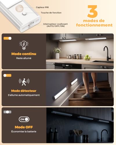 Thumbnail 9 de LED Cuisine Sous Meuble 25 cm - Lumière Détecteur de Mouvement Intérieur par VenzBlomia