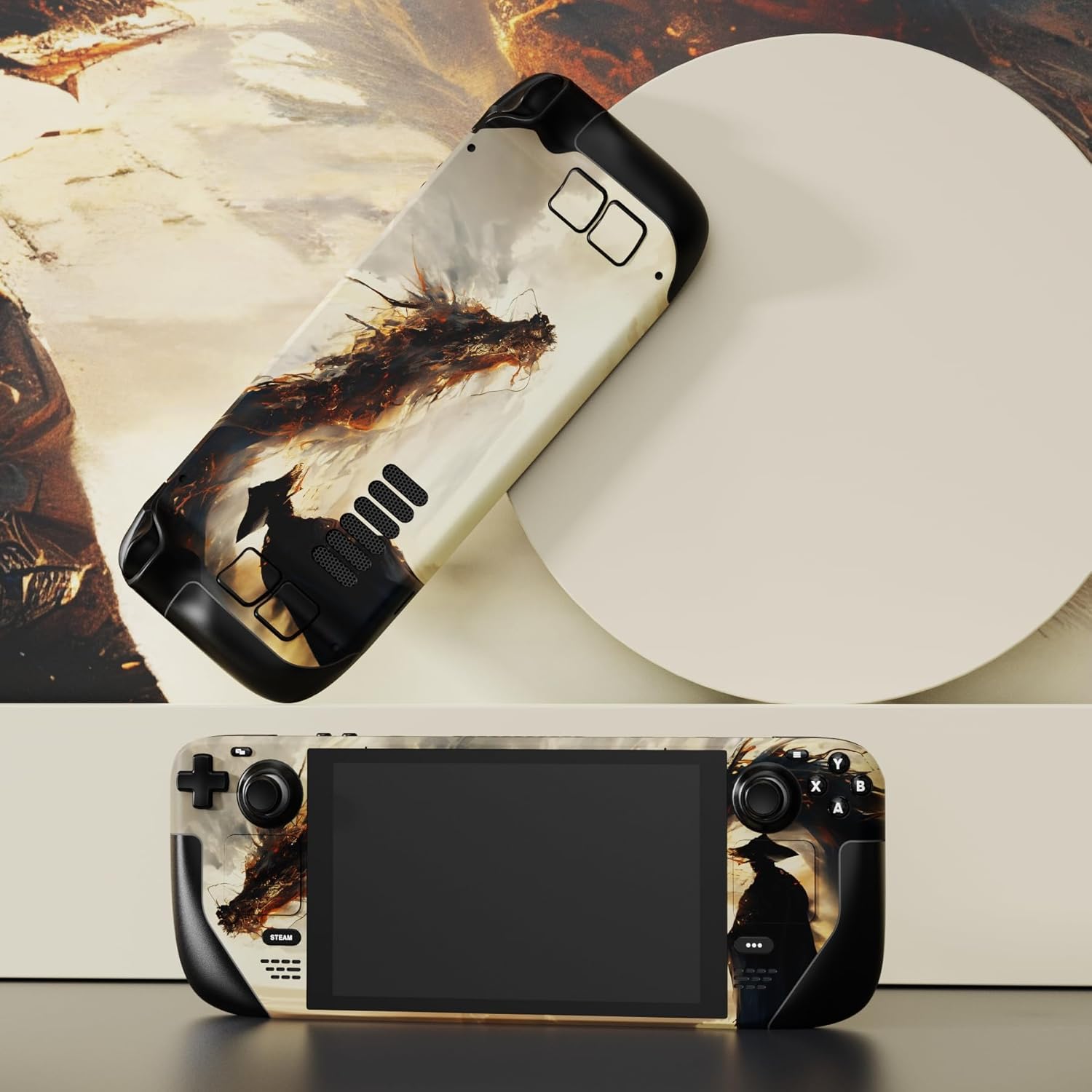 Detalle de playvital Custom Stickers for Steam Deck LCD — Full Set Protective Skin Decal (Cloudwalker’s Encounter)
