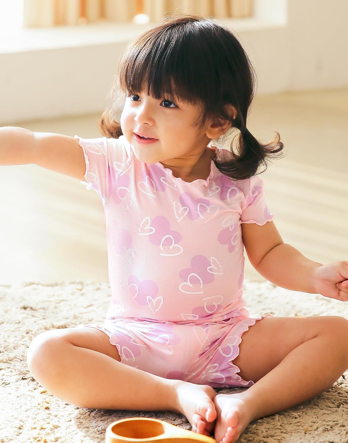 Detalle de VAENAIT BABY Toddler Animal & Bunny Sleepwear Pajamas (Viscose, Tagless) — Easter Summer PJs