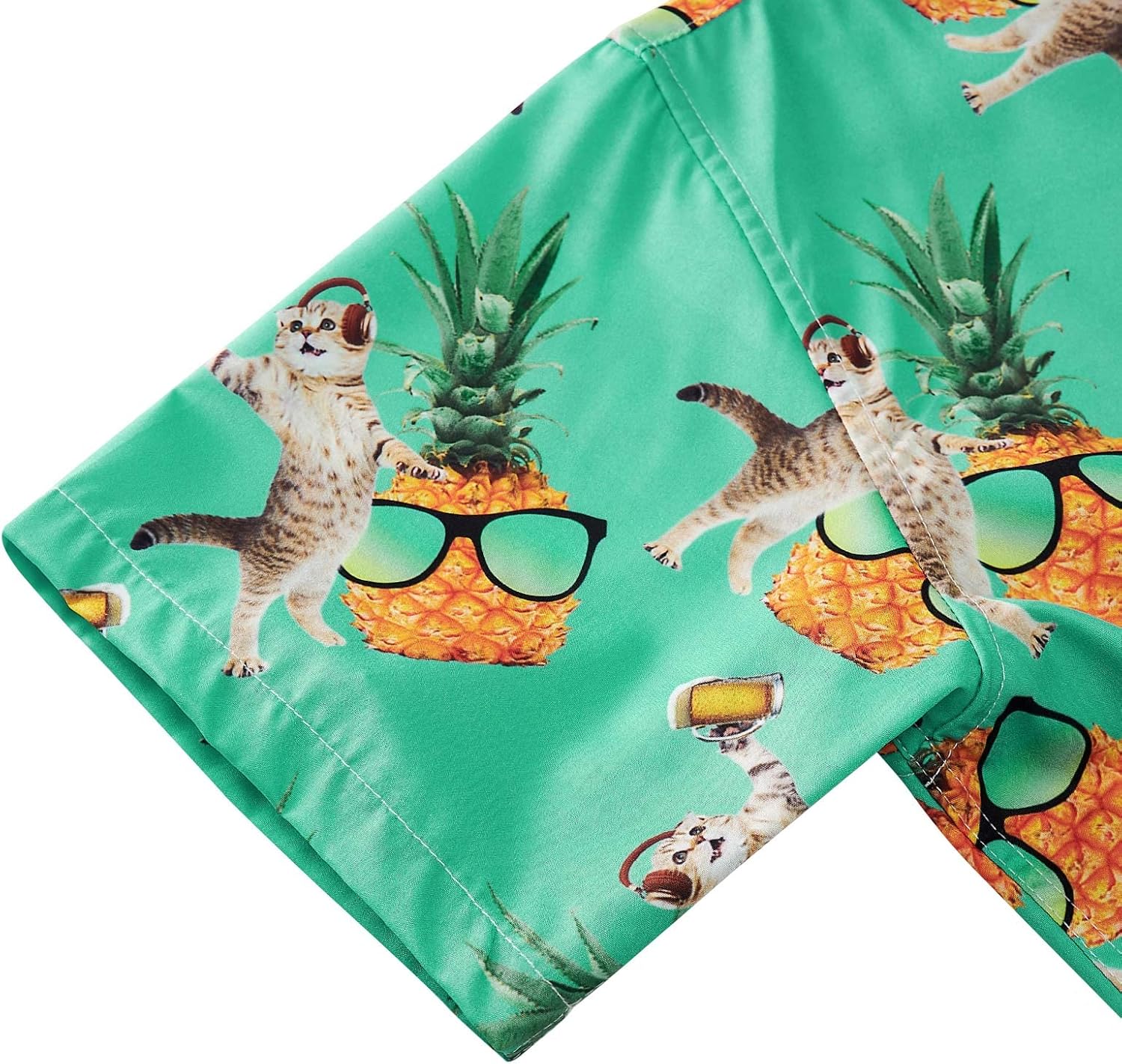Thumbnail 3 de TUONROAD Hawaiian shirt, 3D cat print