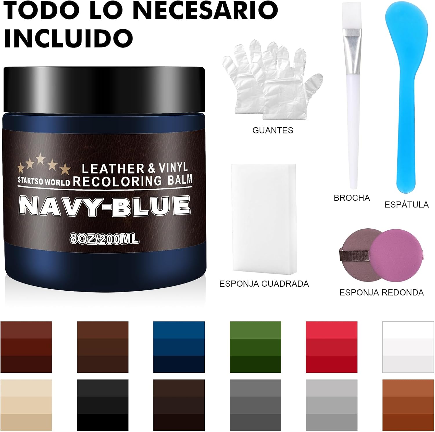 Thumbnail 6 de STARTSO WORLD Kit reparación cuero 200 ml Azul Marino