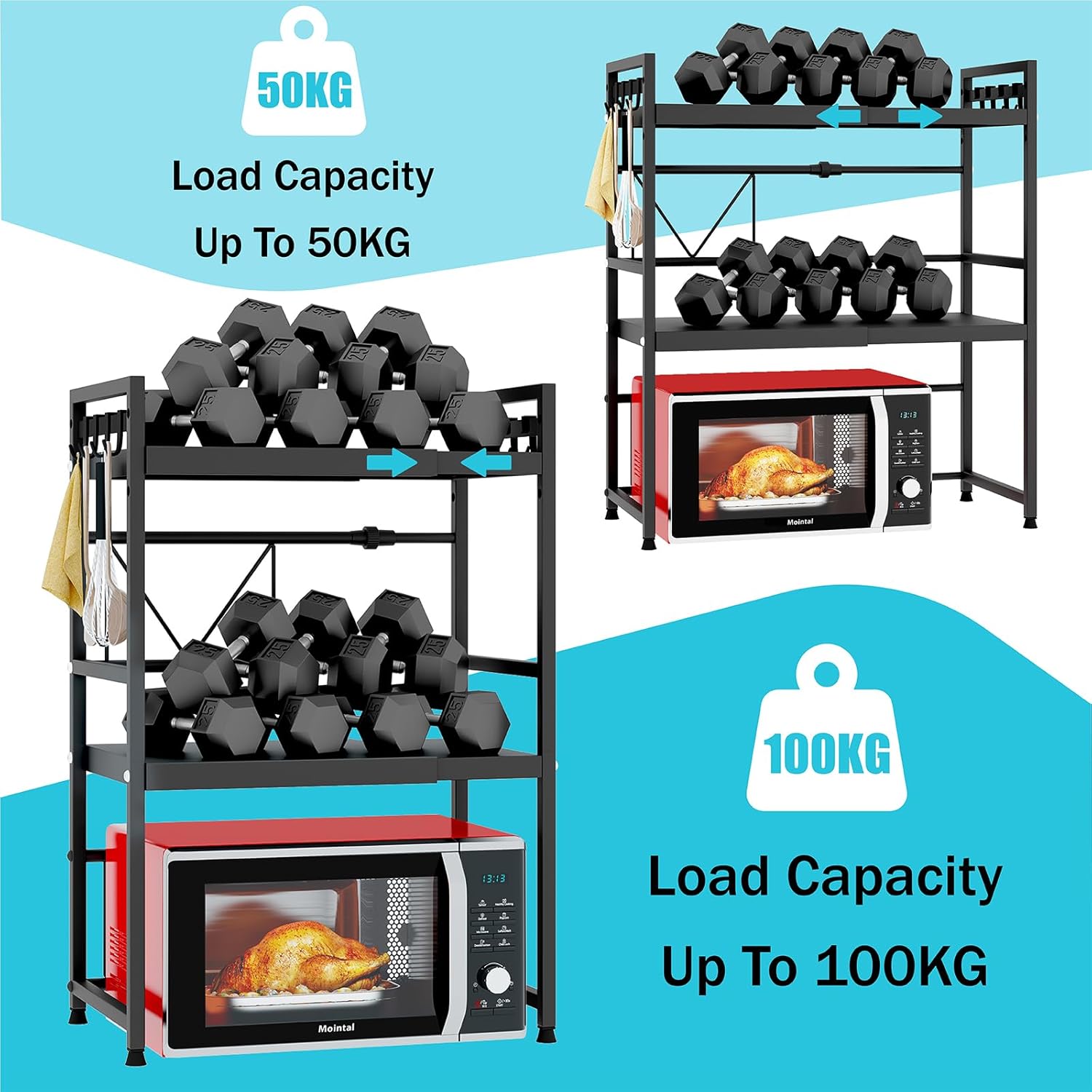 Thumbnail 5 de Mointal estantería expandible para microondas