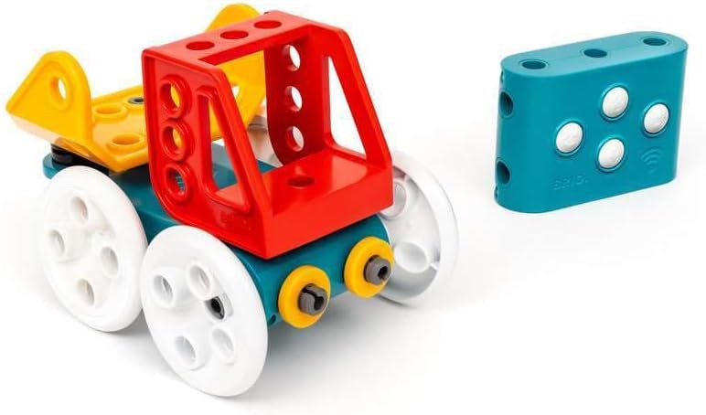 Detalle de BRIO Builder 34605 Auto mit Fernsteuerung – Lern- und Konstruktionsspielzeug für Kinder ab 3 Jahren