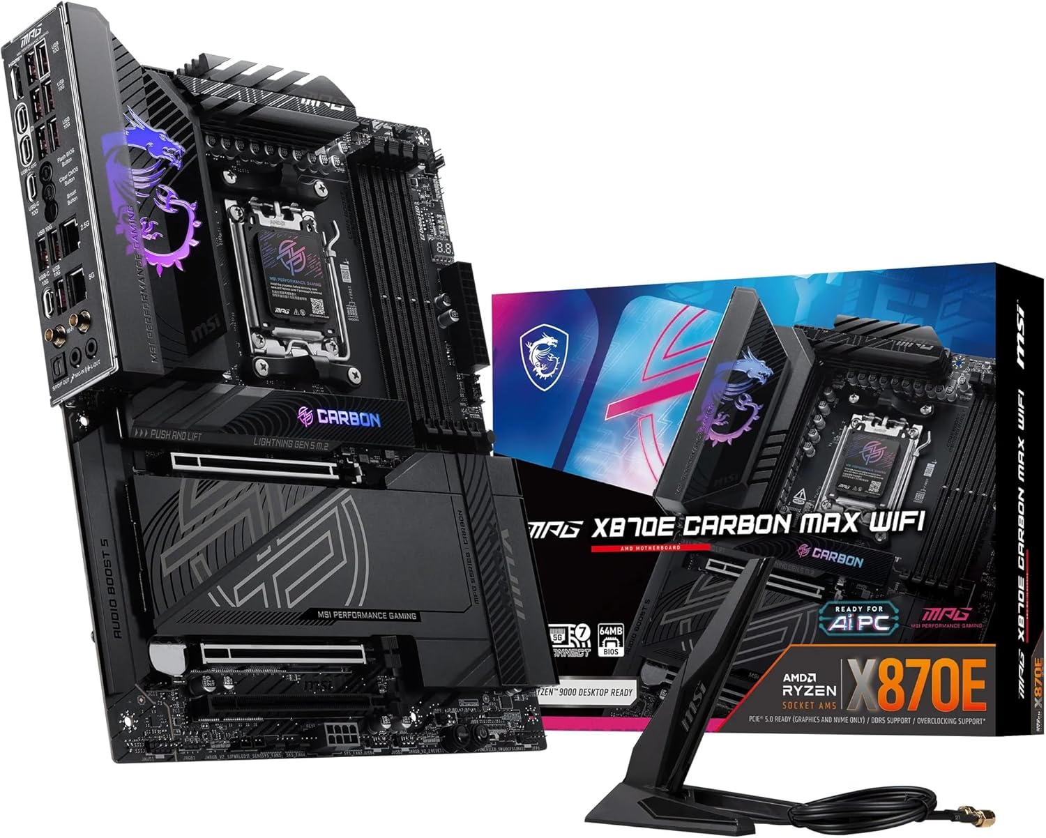Thumbnail 5 de MSI MPG X870E Carbon WiFi Gaming Motherboard